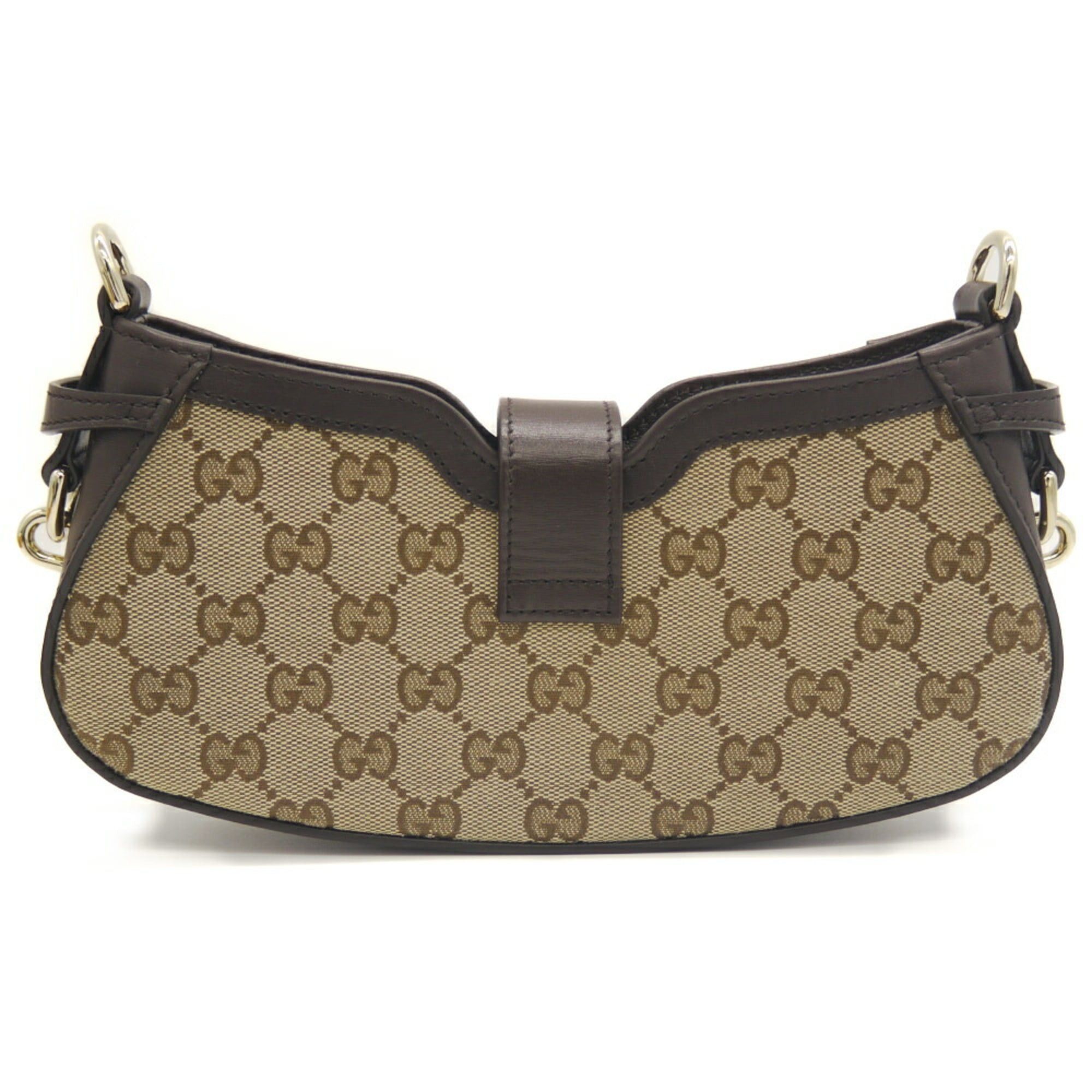 Gucci GUCCI Moonside Mini Shoulder Bag in GG Canvas with Sherry Line, Beige, 786015 525040 Size ONE SIZE - 2 Thumbnail