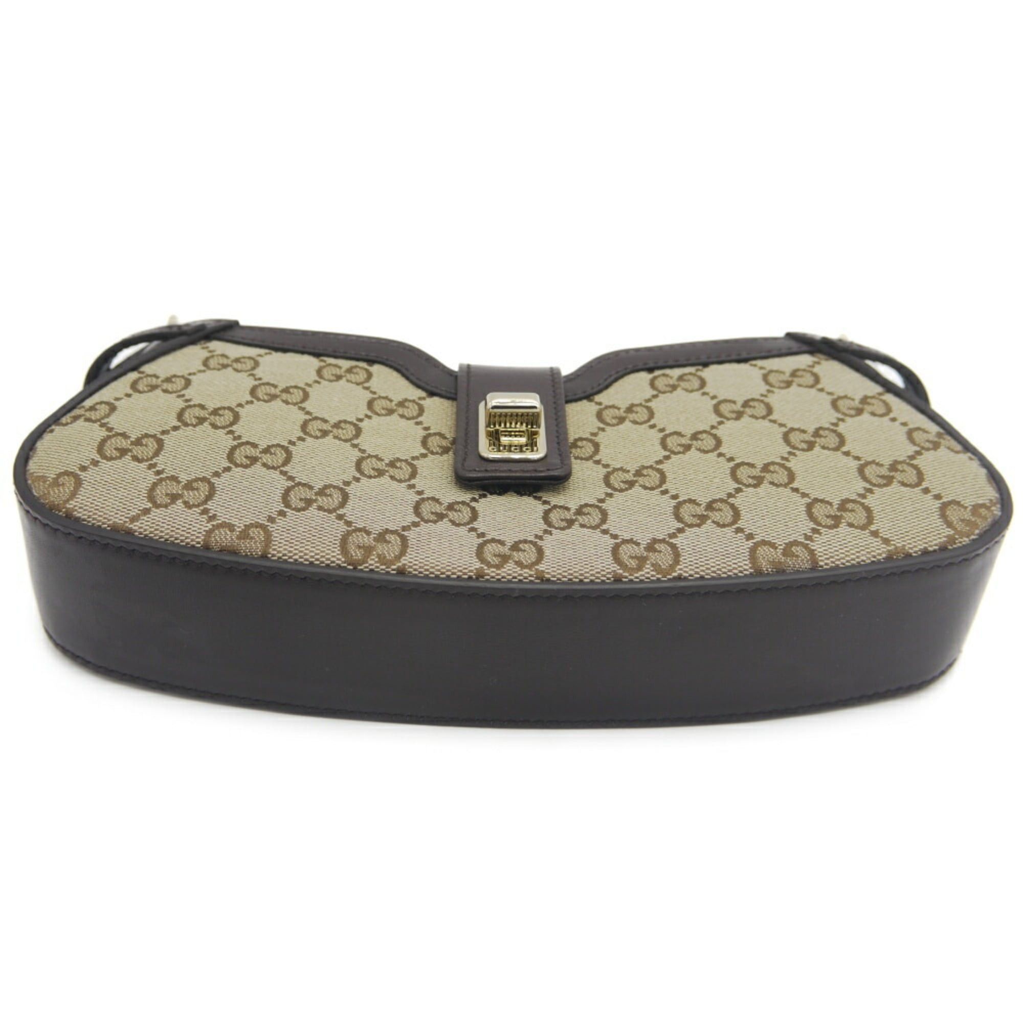 Gucci GUCCI Moonside Mini Shoulder Bag in GG Canvas with Sherry Line, Beige, 786015 525040 Size ONE SIZE - 3 Thumbnail