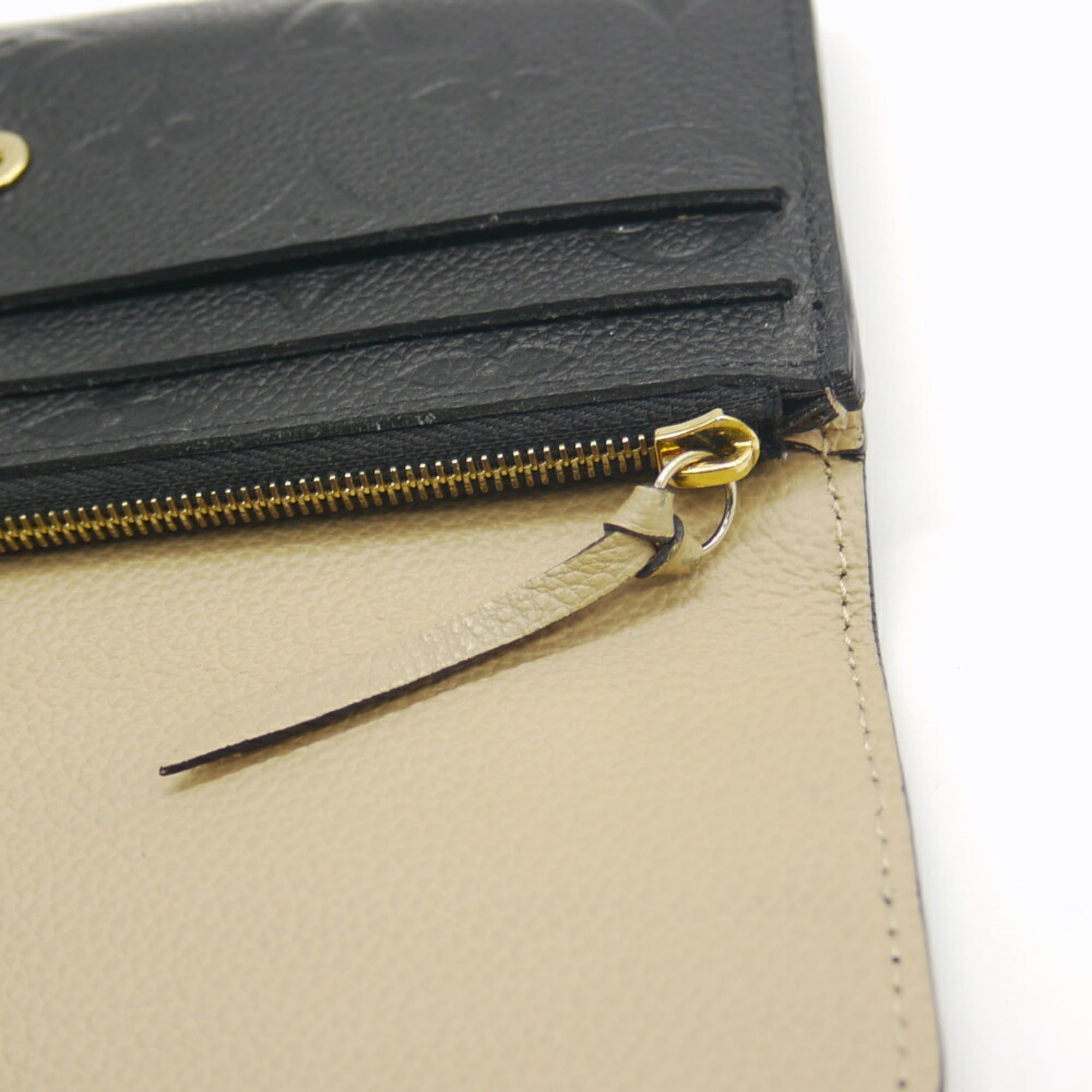 Louis Vuitton Louis Vuitton Portefeuille Emilie Long Wallet Monogram Empreinte Noir M62369 Size ONE SIZE - 9 Thumbnail