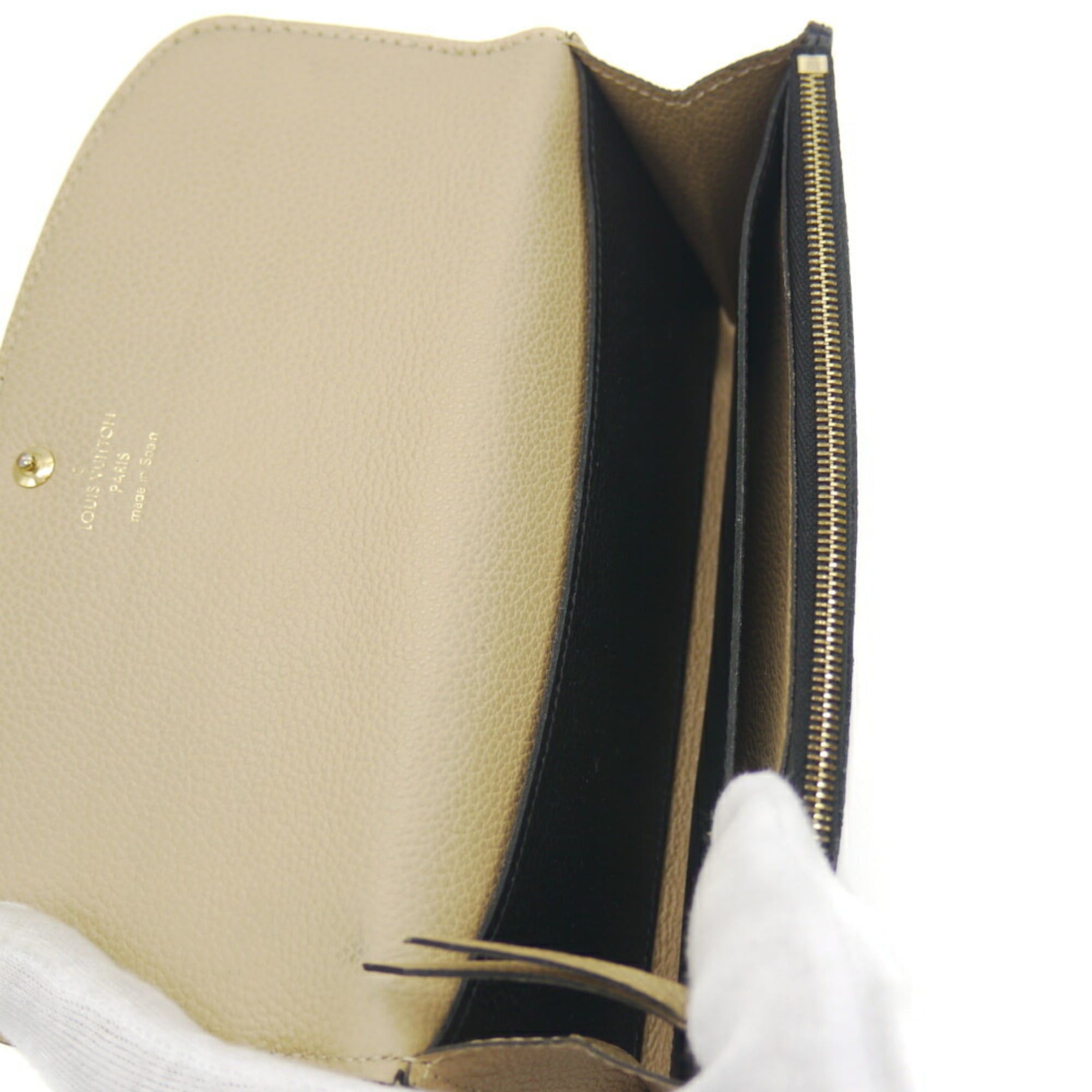 Louis Vuitton Louis Vuitton Portefeuille Emilie Long Wallet Monogram Empreinte Noir M62369 Size ONE SIZE - 7 Thumbnail