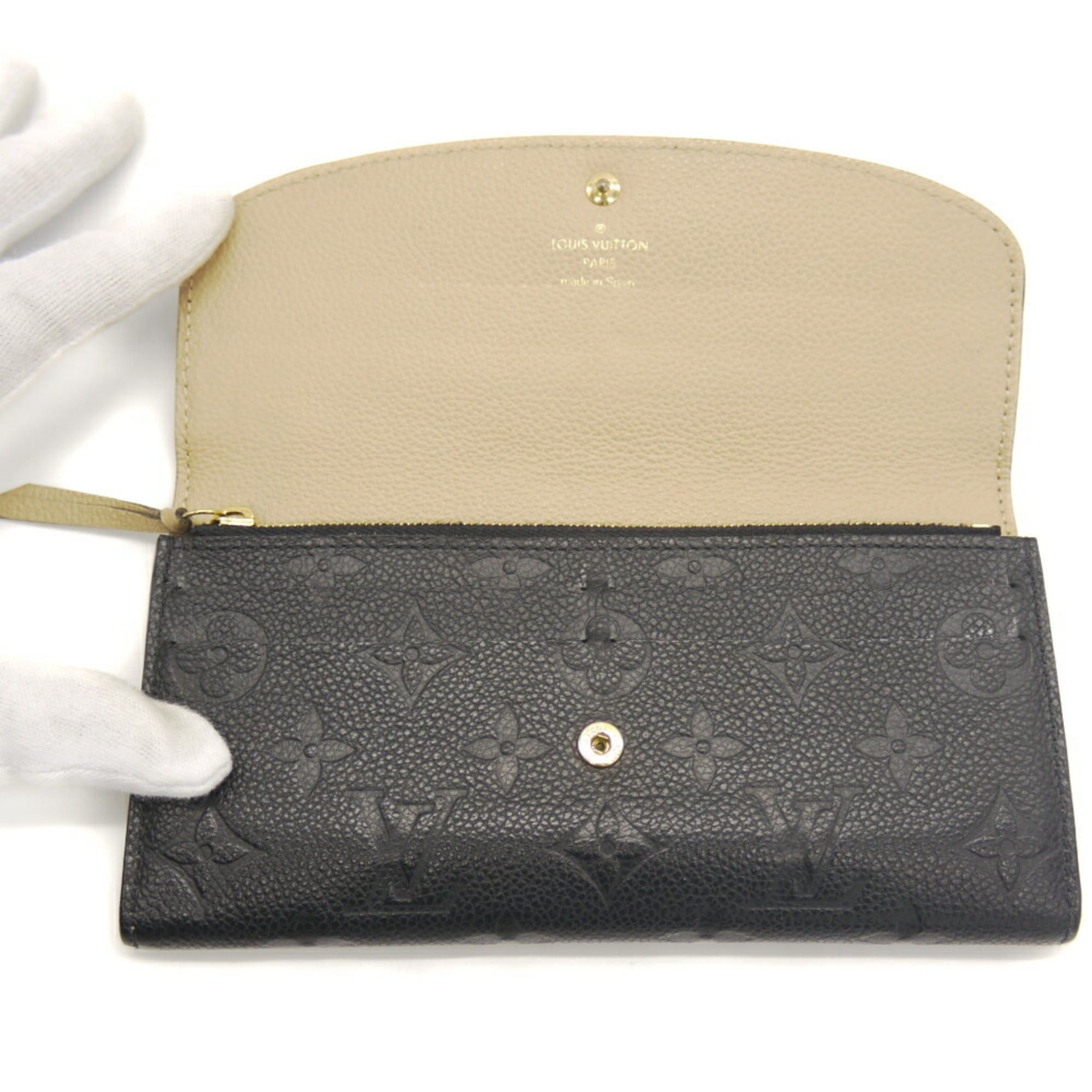 Louis Vuitton Louis Vuitton Portefeuille Emilie Long Wallet Monogram Empreinte Noir M62369 Size ONE SIZE - 6 Thumbnail