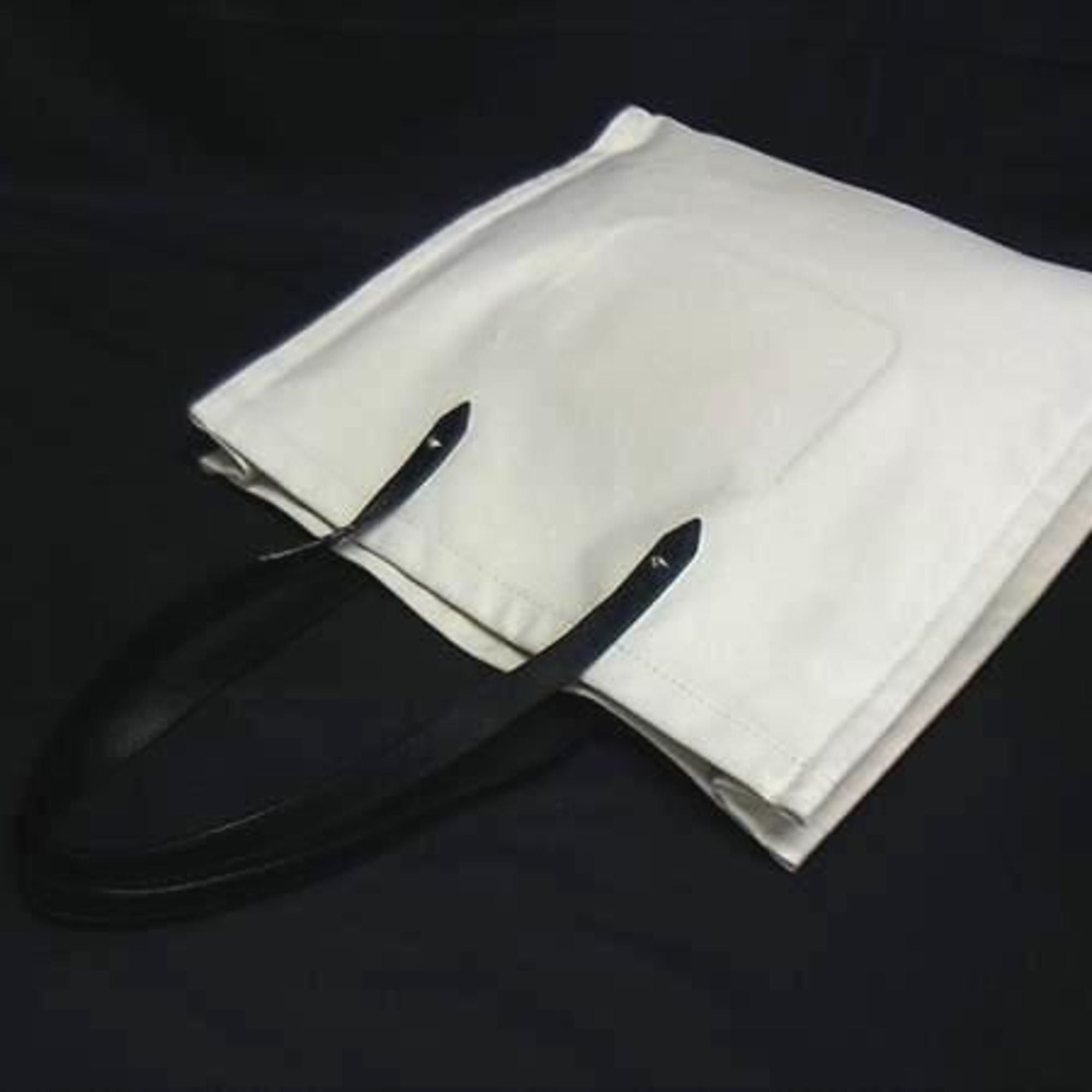 Jimmy Choo JIMMY CHOO Tote Bag, Canvas and Leather, White, Women's Size ONE SIZE - 4 Thumbnail