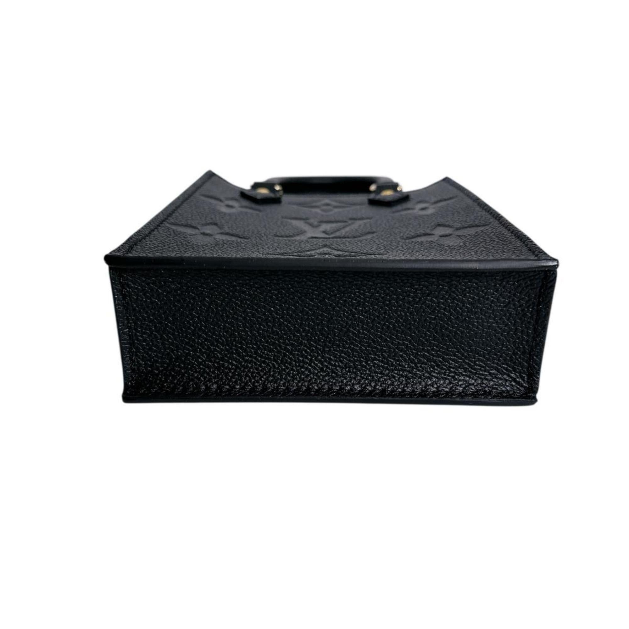 Louis Vuitton Louis Vuitton Petite Sac Plat Monogram Empreinte Shoulder Bag M81417 Black Size ONE SIZE - 4 Thumbnail