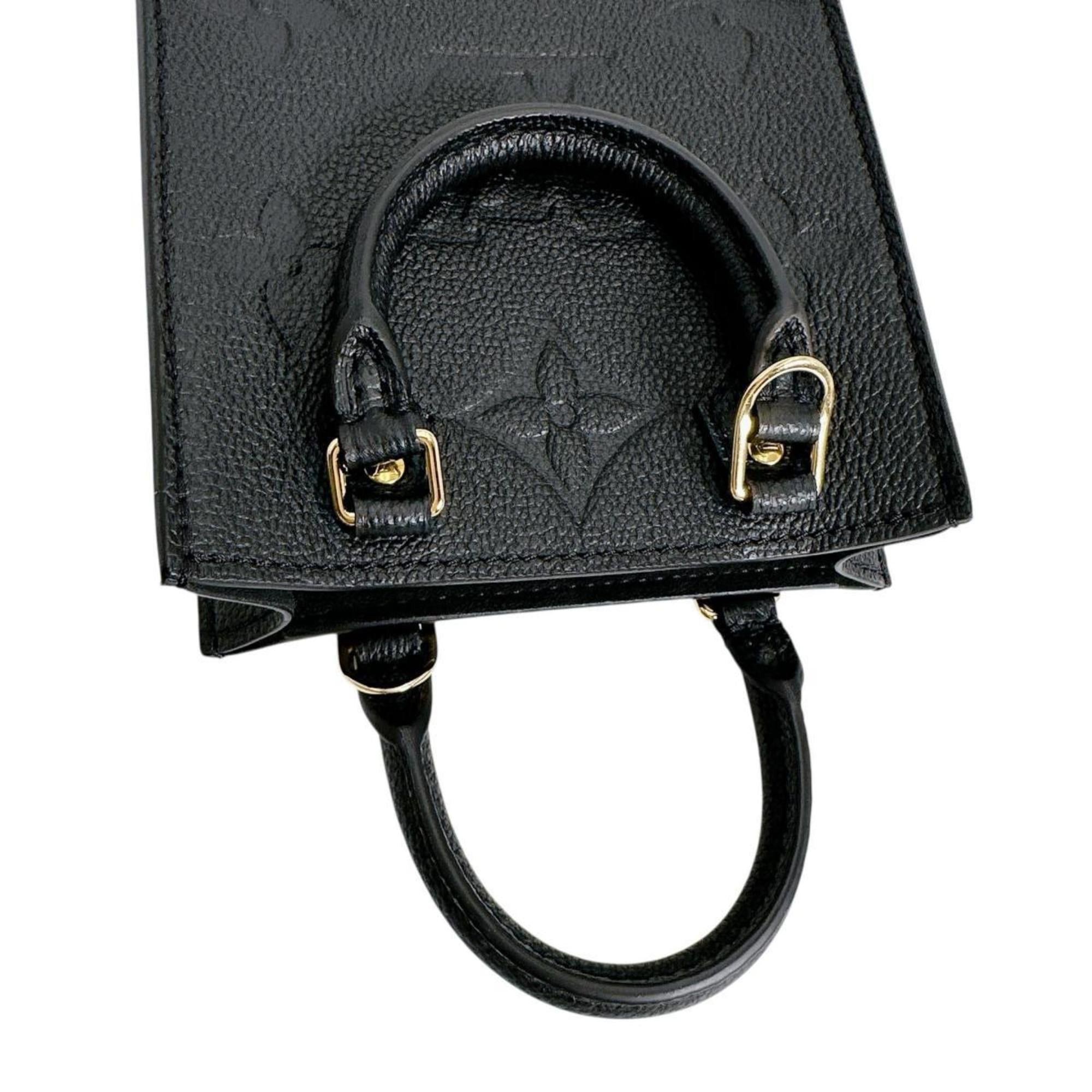 Louis Vuitton Louis Vuitton Petite Sac Plat Monogram Empreinte Shoulder Bag M81417 Black Size ONE SIZE - 10 Thumbnail