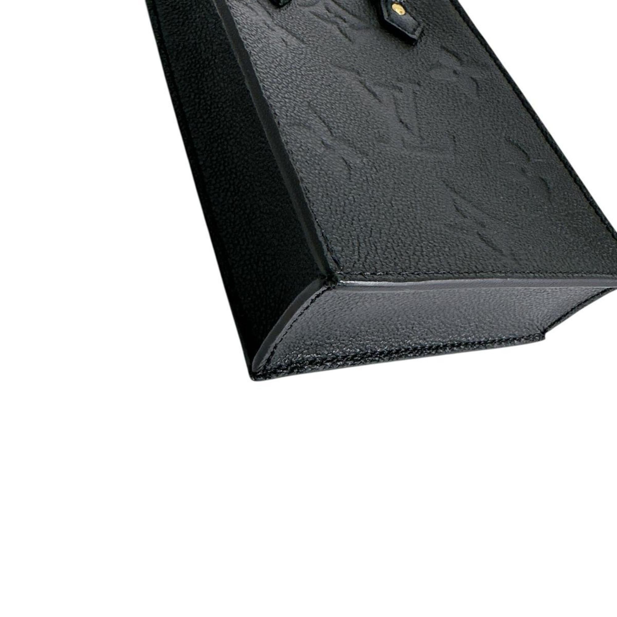 Louis Vuitton Louis Vuitton Petite Sac Plat Monogram Empreinte Shoulder Bag M81417 Black Size ONE SIZE - 7 Thumbnail
