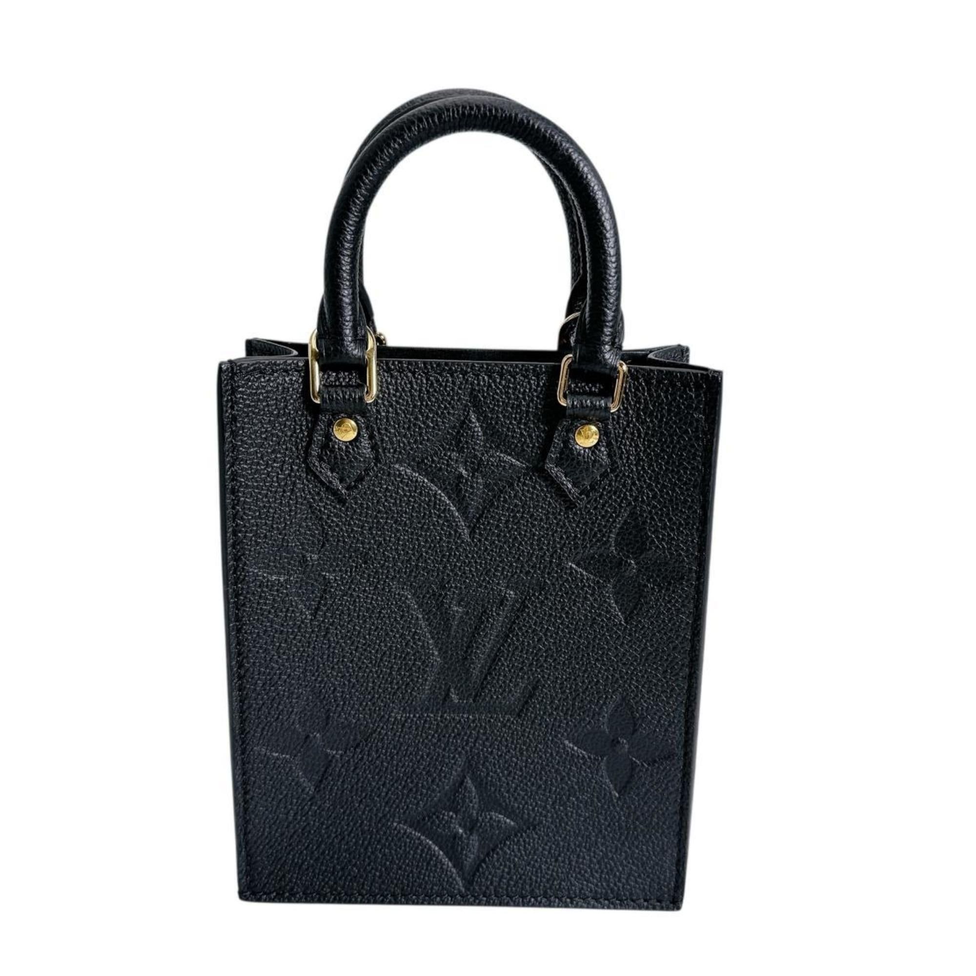 Louis Vuitton Louis Vuitton Petite Sac Plat Monogram Empreinte Shoulder Bag M81417 Black Size ONE SIZE - 2 Thumbnail