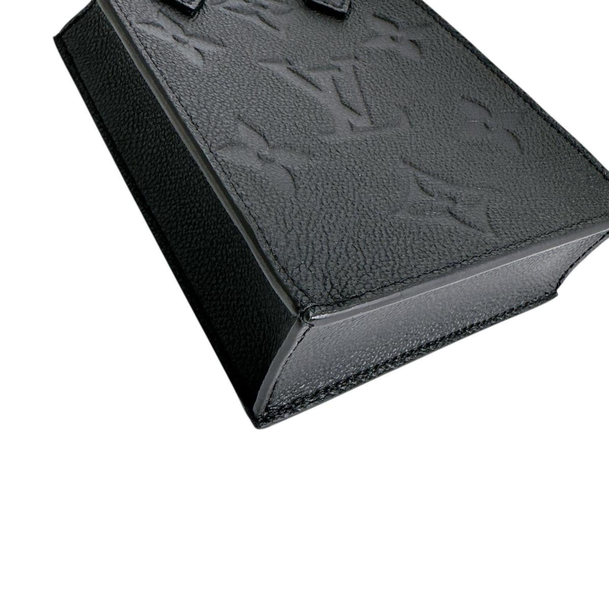 Louis Vuitton Louis Vuitton Petite Sac Plat Monogram Empreinte Shoulder Bag M81417 Black Size ONE SIZE - 5 Thumbnail