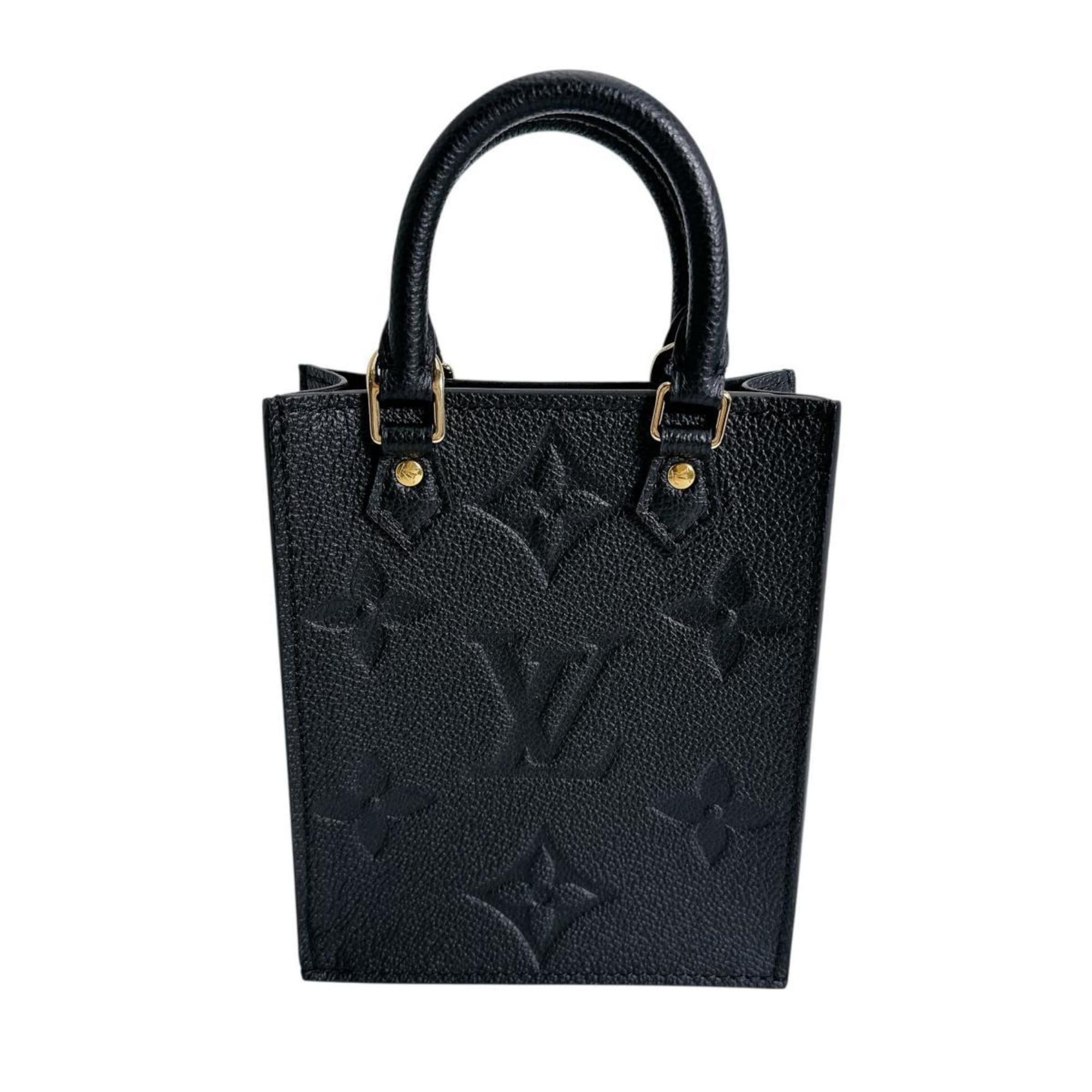 Louis Vuitton Louis Vuitton Petite Sac Plat Monogram Empreinte Shoulder Bag M81417 Black Size ONE SIZE - 3 Thumbnail
