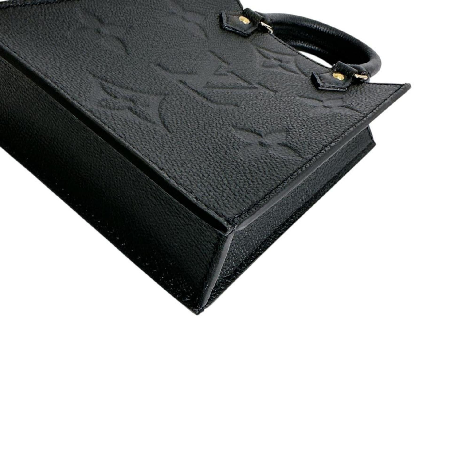 Louis Vuitton Louis Vuitton Petite Sac Plat Monogram Empreinte Shoulder Bag M81417 Black Size ONE SIZE - 8 Thumbnail