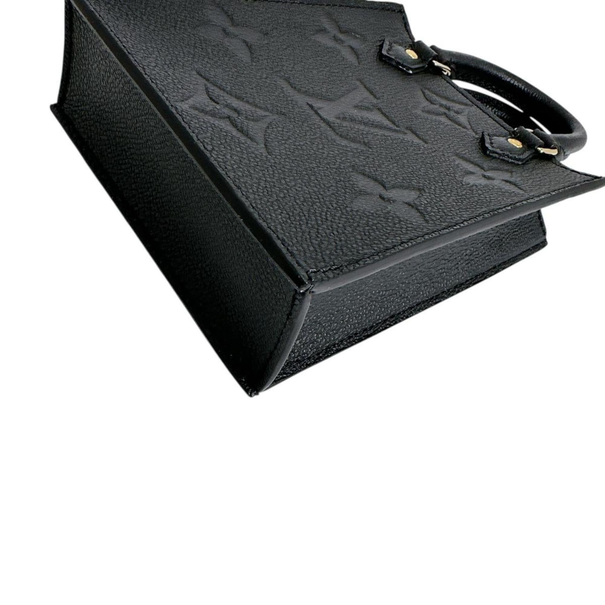 Louis Vuitton Louis Vuitton Petite Sac Plat Monogram Empreinte Shoulder Bag M81417 Black Size ONE SIZE - 6 Thumbnail