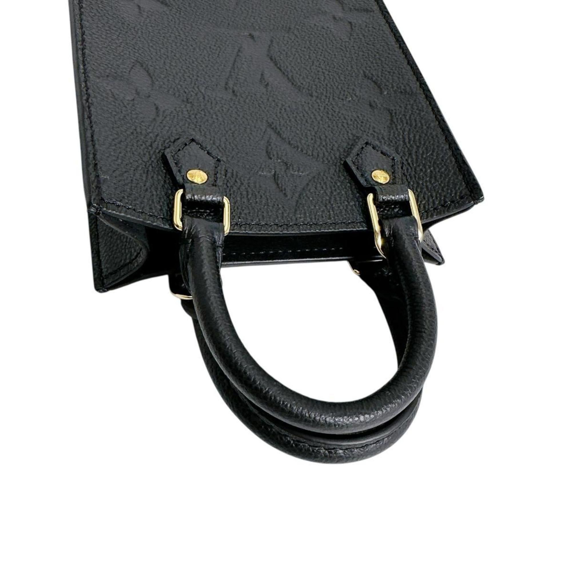 Louis Vuitton Louis Vuitton Petite Sac Plat Monogram Empreinte Shoulder Bag M81417 Black Size ONE SIZE - 9 Thumbnail
