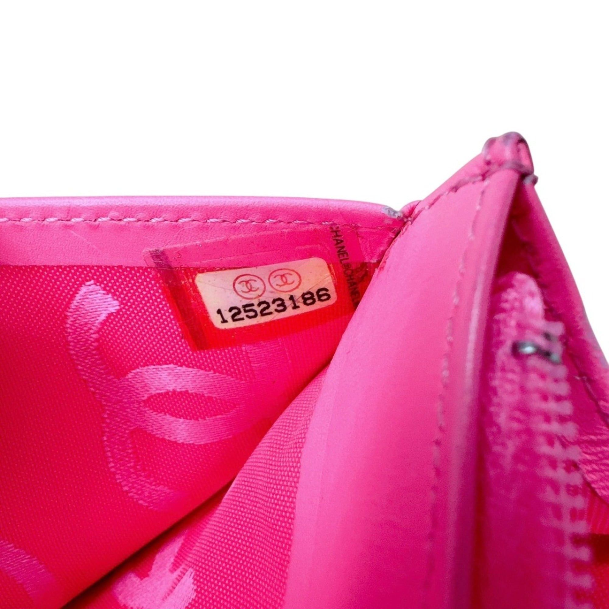 Chanel CHANEL Cambon Matelasse Coco Mark Leather Bifold Wallet in Black Size ONE SIZE - 19 Thumbnail