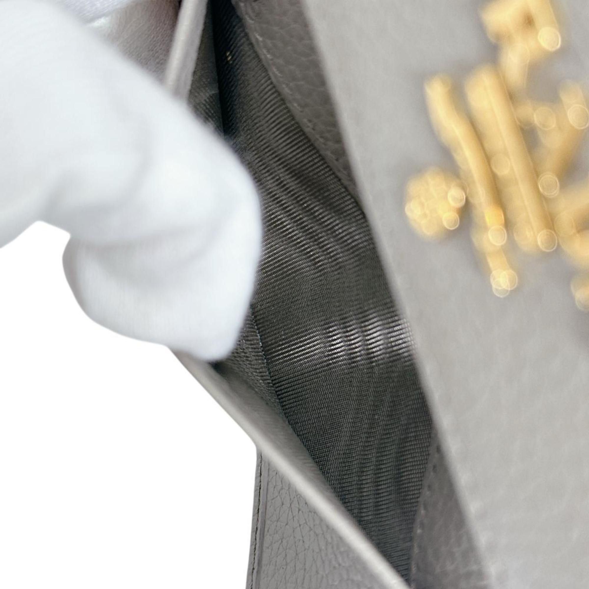 Prada Prada 6-Key Key Case, Vitello Grain Leather and Saffiano Leather, 1PG222, Greige Size ONE SIZE - 14 Thumbnail
