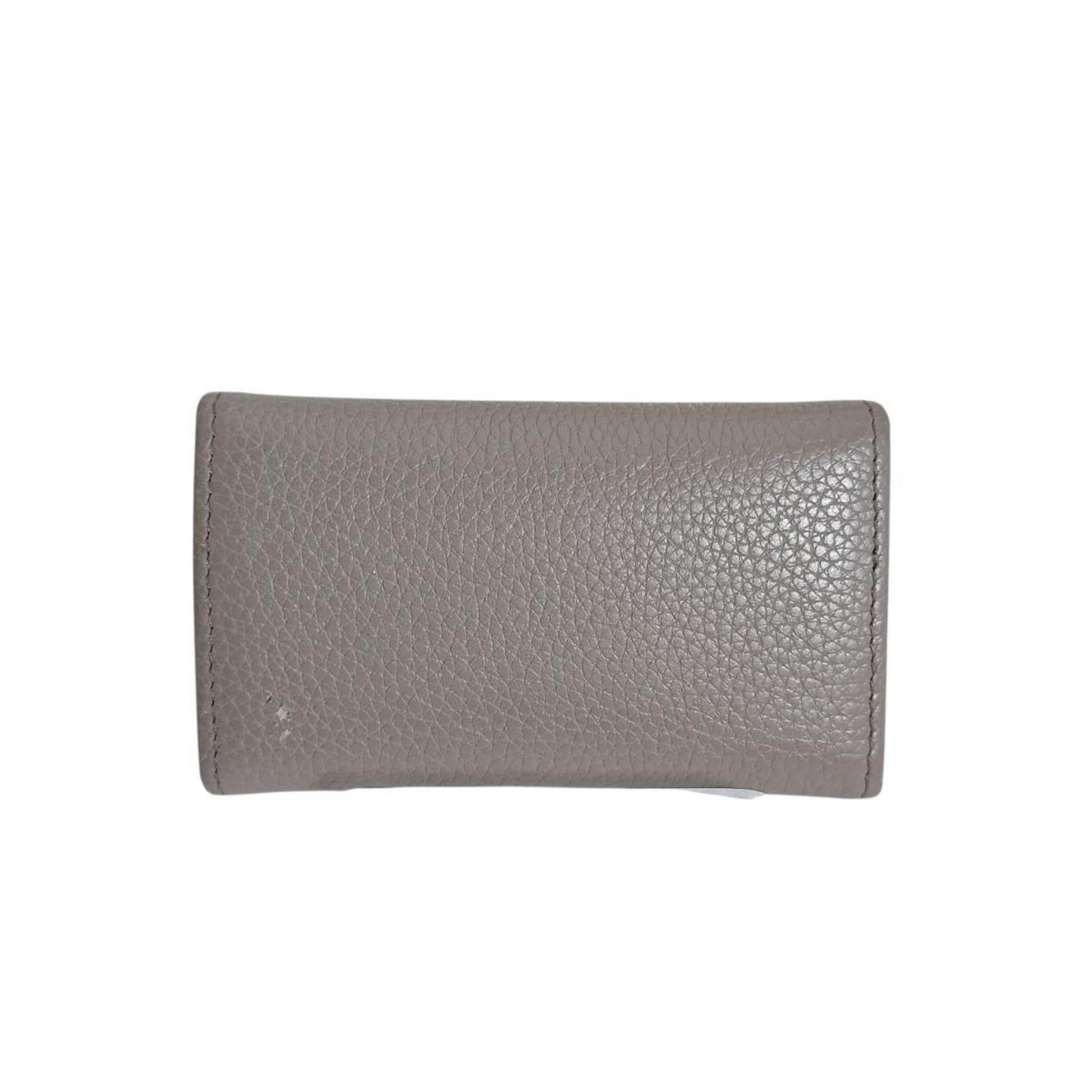 Prada Prada 6-Key Key Case, Vitello Grain Leather and Saffiano Leather, 1PG222, Greige Size ONE SIZE - 3 Thumbnail