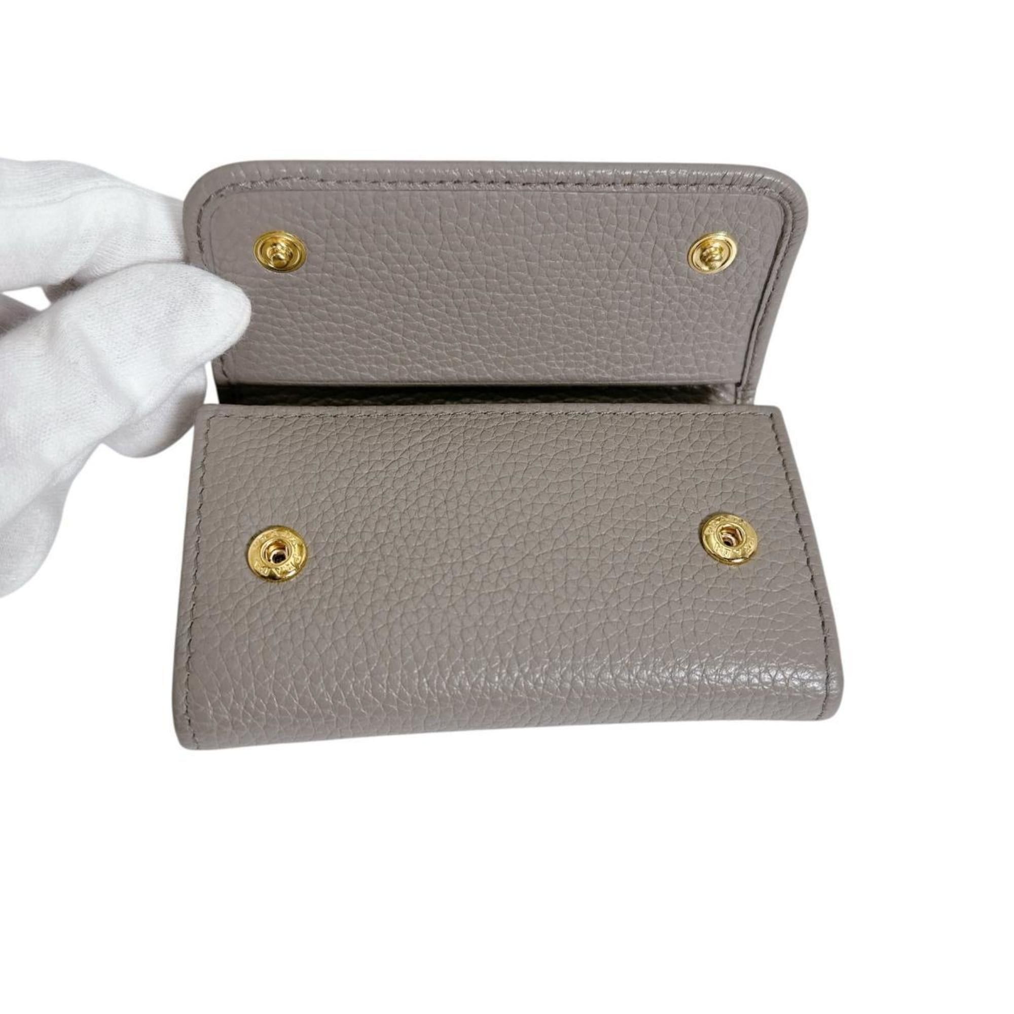 Prada Prada 6-Key Key Case, Vitello Grain Leather and Saffiano Leather, 1PG222, Greige Size ONE SIZE - 11 Thumbnail