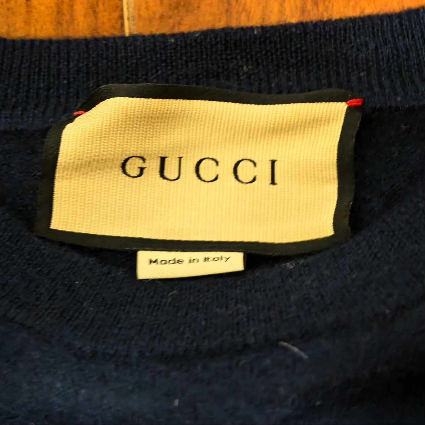 Gucci Gucci Men's Navy Knit Sweater L Size US L / EU 52-54 / 3 - 3 Thumbnail