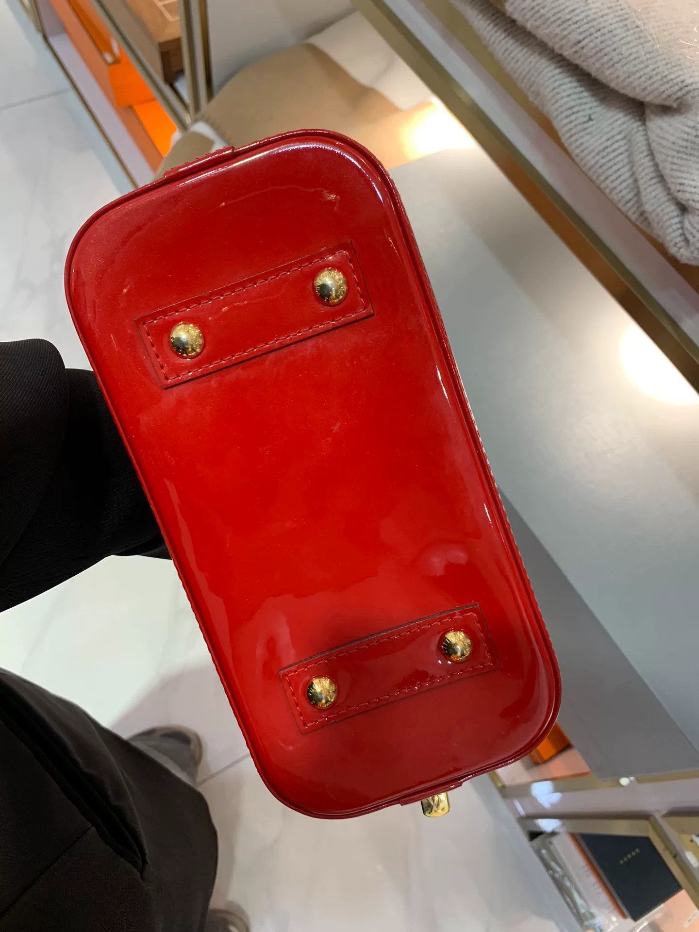 Louis Vuitton Louis Vuitton Alma BB Red Patent Size ONE SIZE - 6 Thumbnail