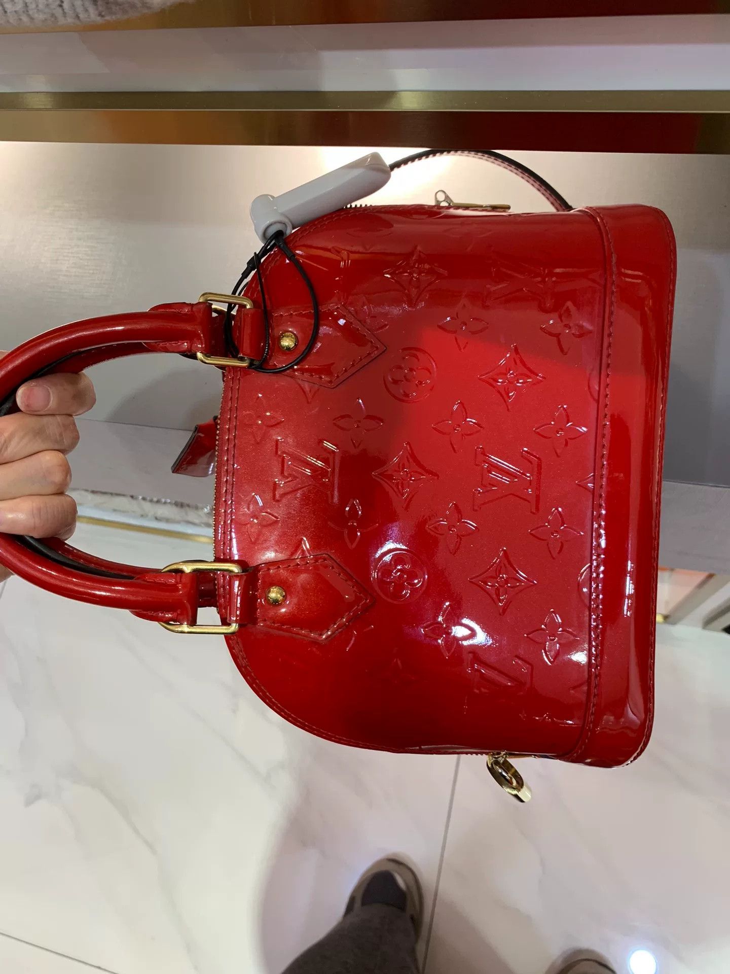 Louis Vuitton Louis Vuitton Alma BB Red Patent Size ONE SIZE - 3 Thumbnail