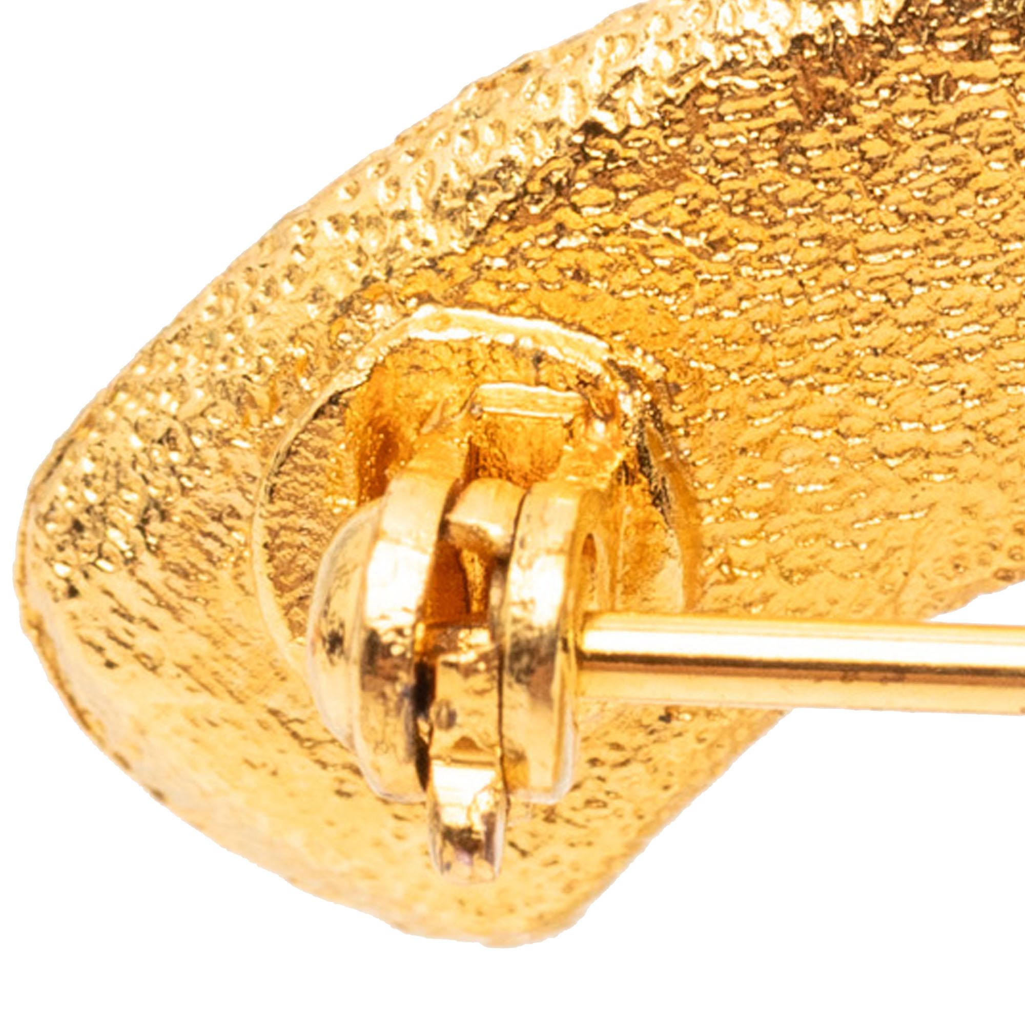 Chanel Chanel Gold Plated CC Brooch Size ONE SIZE - 6 Thumbnail