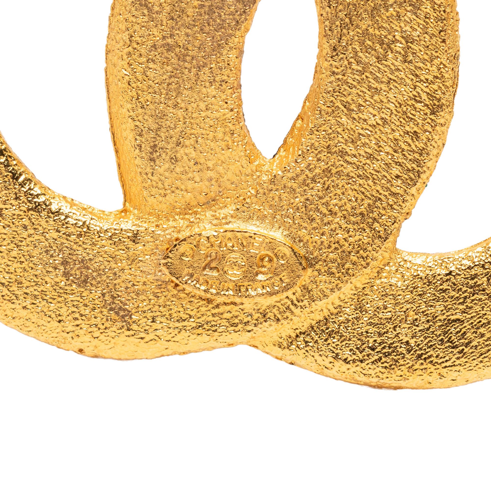 Chanel Chanel Gold Plated CC Brooch Size ONE SIZE - 3 Thumbnail