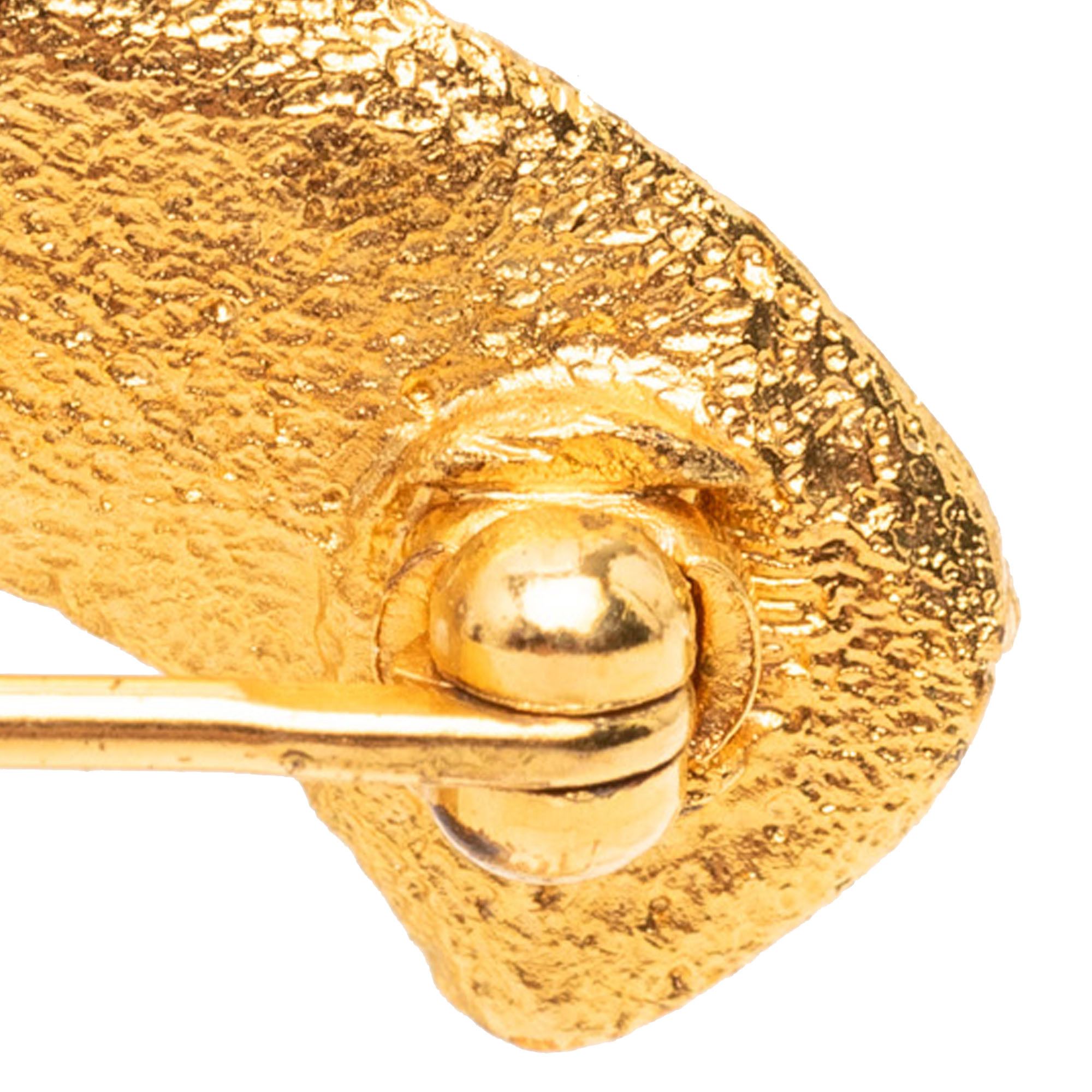 Chanel Chanel Gold Plated CC Brooch Size ONE SIZE - 5 Thumbnail
