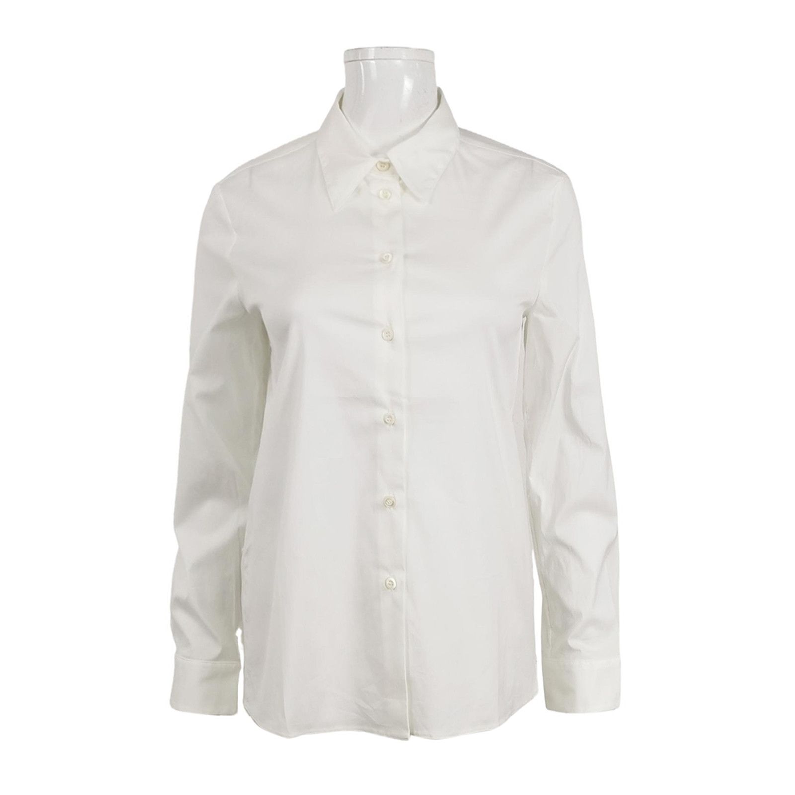 Prada Prada White Cotton Button-Down Shirt M Size XS / US 0-2 / IT 36-38 - 2 Thumbnail