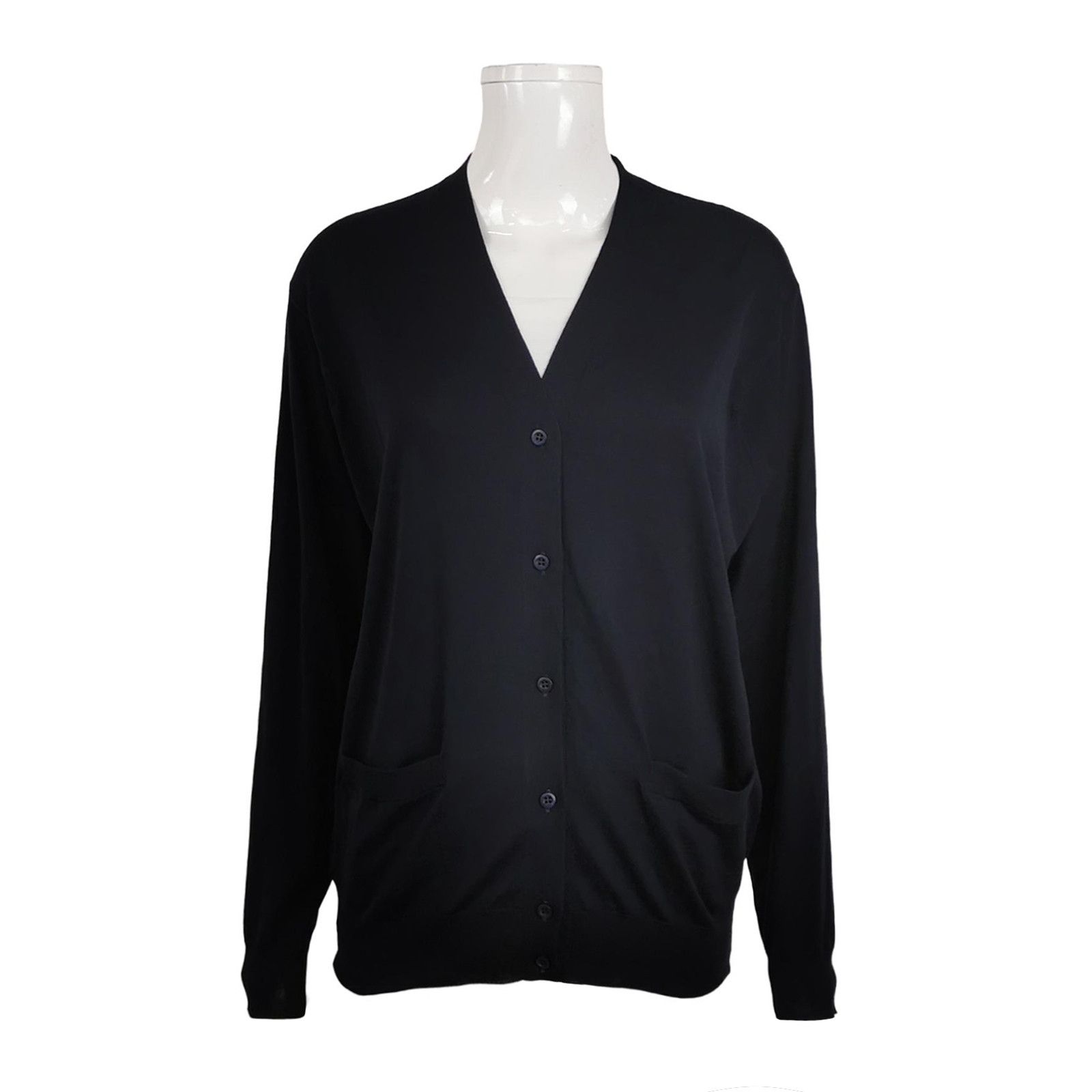 Prada Prada Wool V-Neck Single-Breasted Cardigan Size S / US 4 / IT 40 - 2 Thumbnail