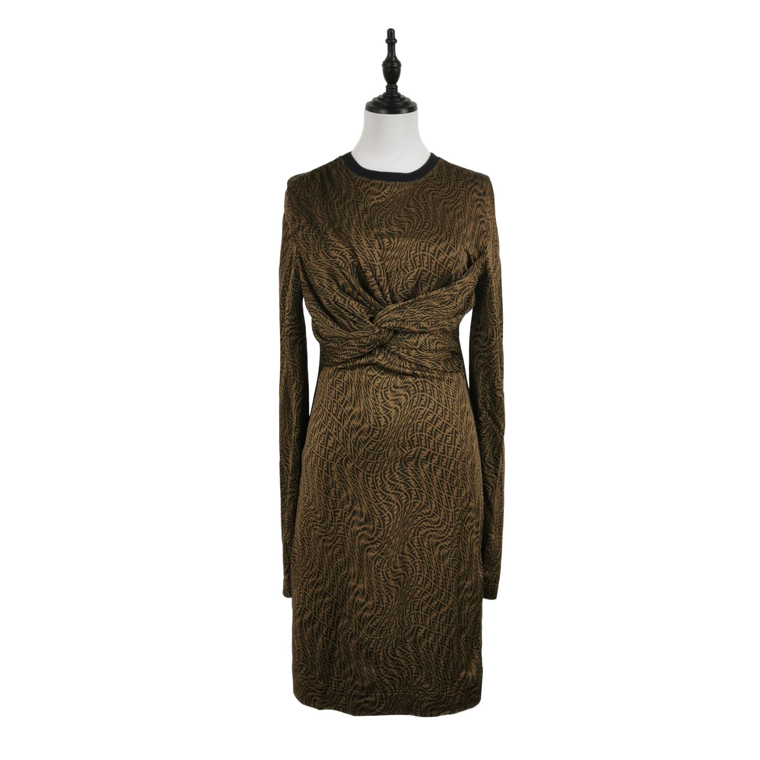Fendi Fendi Double F Monogram Crew Neck Dress M Size M / US 6-8 / IT 42-44 - 2 Thumbnail