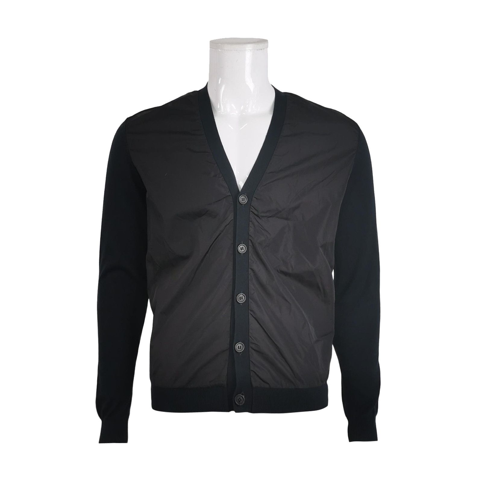 Prada Prada Black V-Neck Button Cardigan M Size US L / EU 52-54 / 3 - 2 Thumbnail