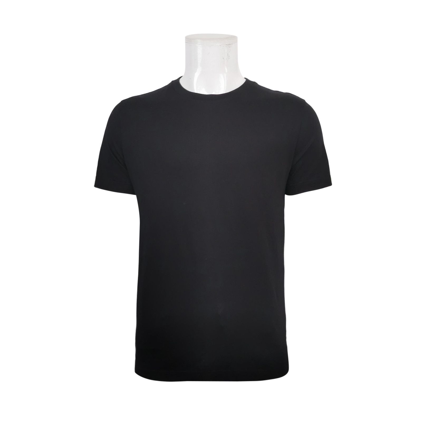 Prada Prada L Cotton Solid Round Neck Short-Sleeve T-Shirt Size US 36 / EU 52 - 2 Thumbnail