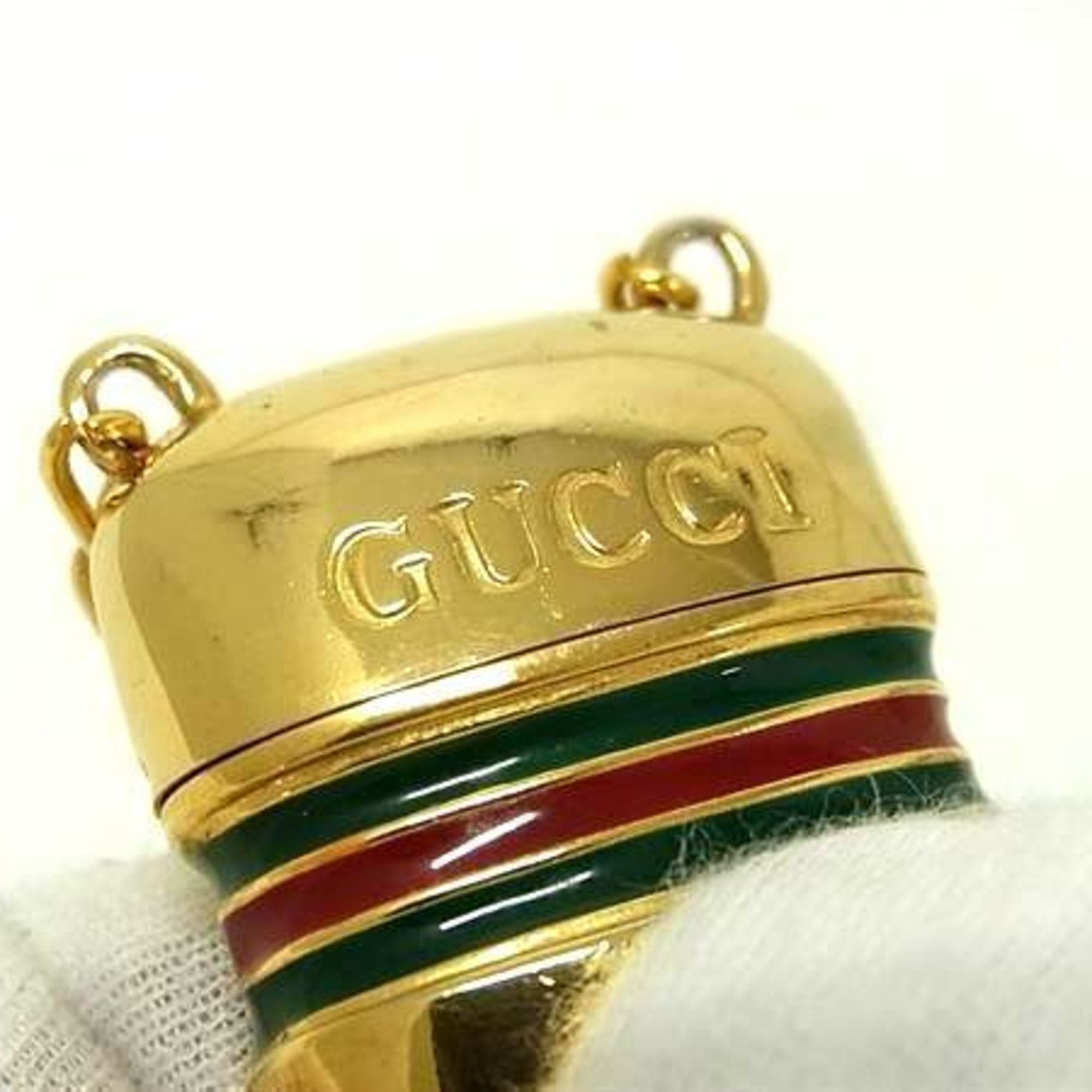 Gucci GUCCI Old Gucci Shelly Line Metal Gold Necklace for Men and Women, Pill Case Size ONE SIZE - 2 Thumbnail