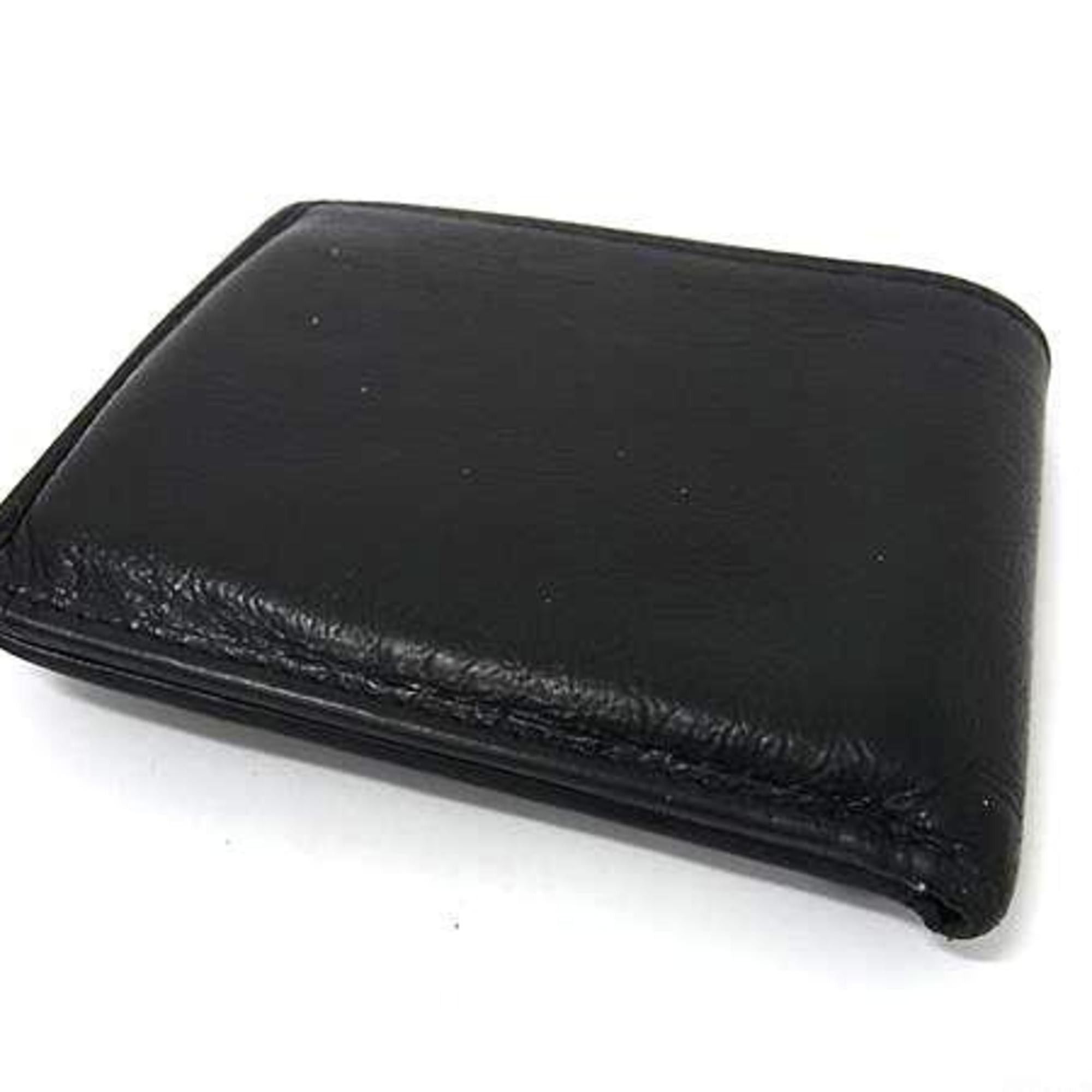 Gucci GUCCI Interlocking G Wallet 575985 Black Leather Men's Bifold Size ONE SIZE - 3 Thumbnail