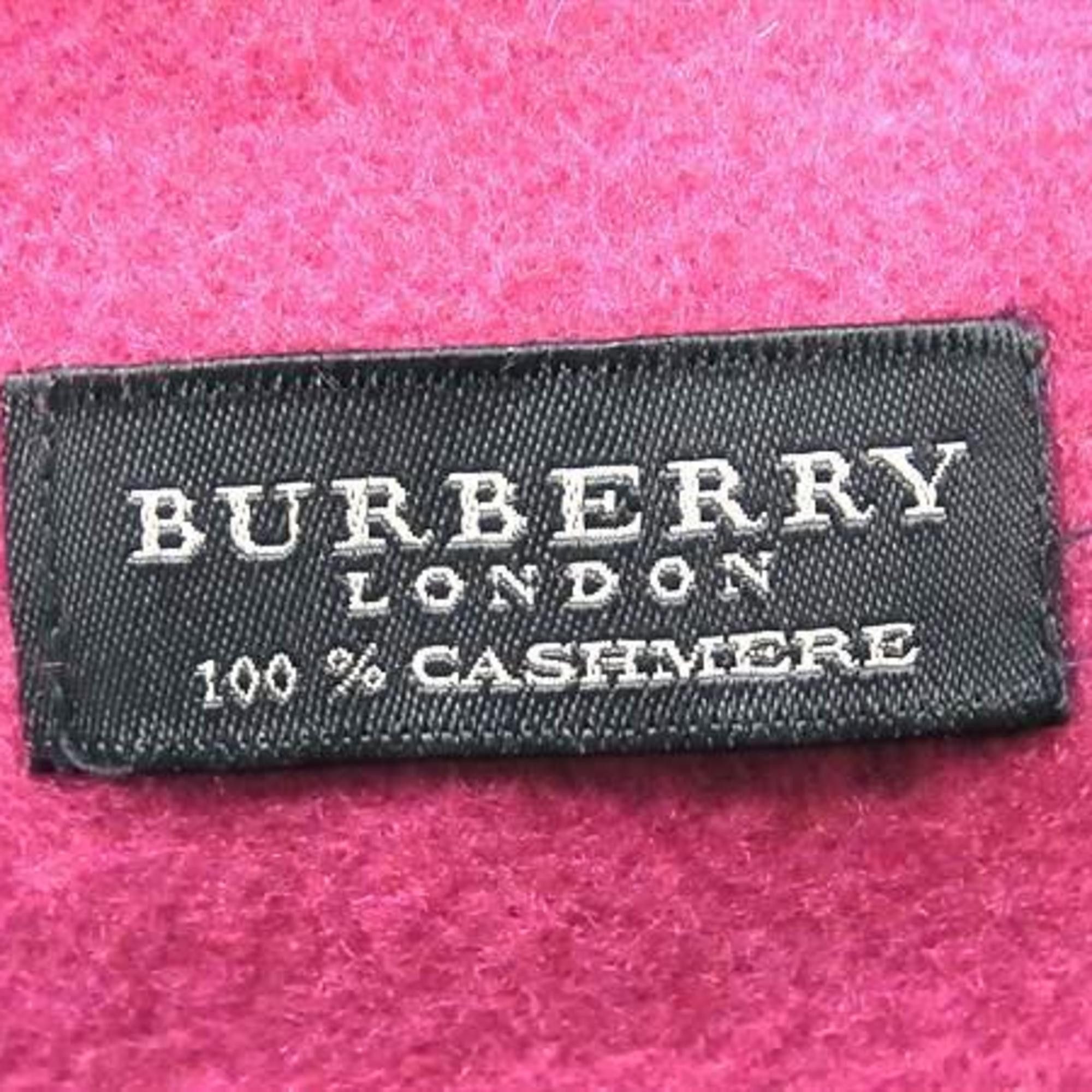 Burberry BURBERRY Purple Cashmere Scarf for Women Size ONE SIZE - 2 Thumbnail