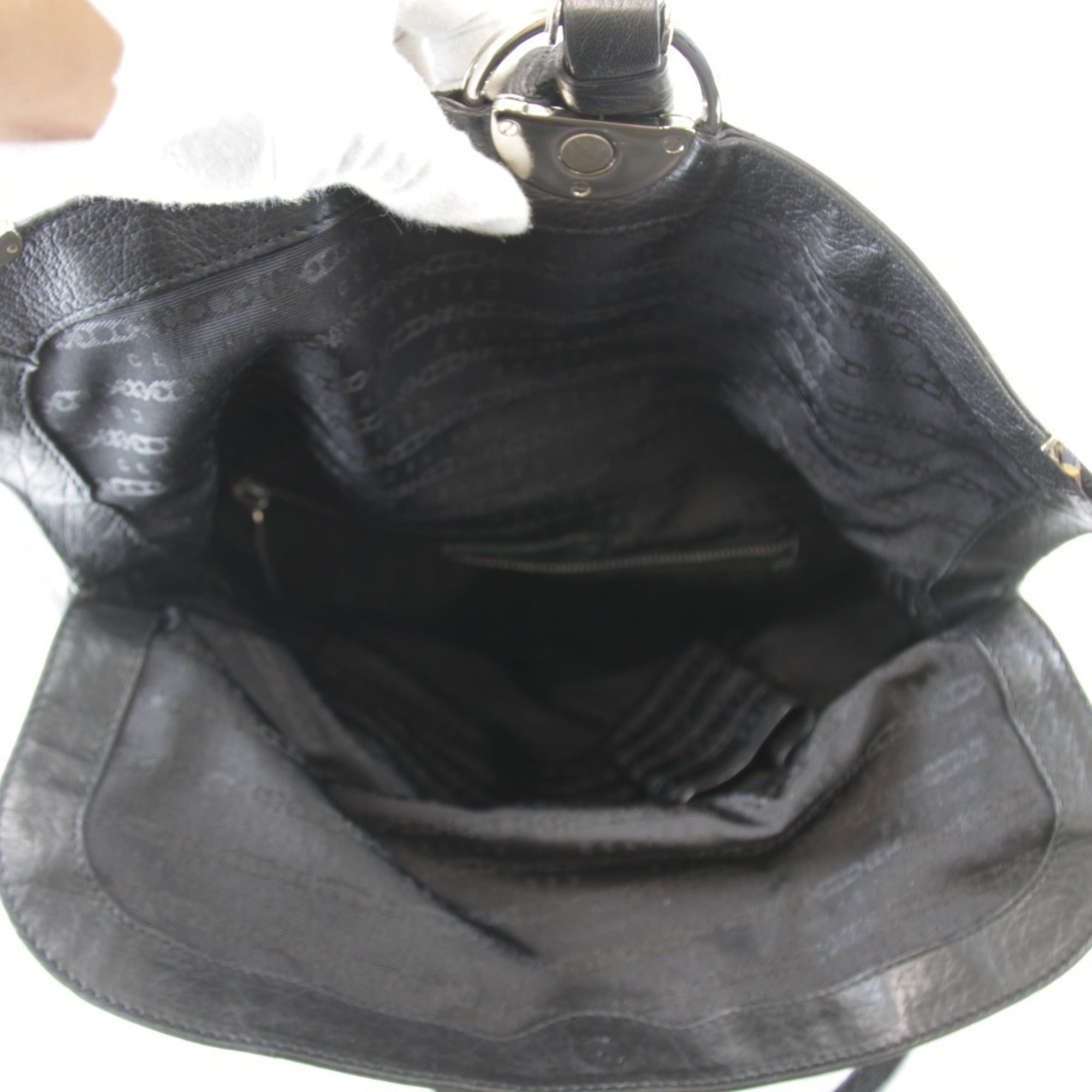 Celine CELINE Tassel Tote Bag in Black Leather for Women Size ONE SIZE - 9 Thumbnail