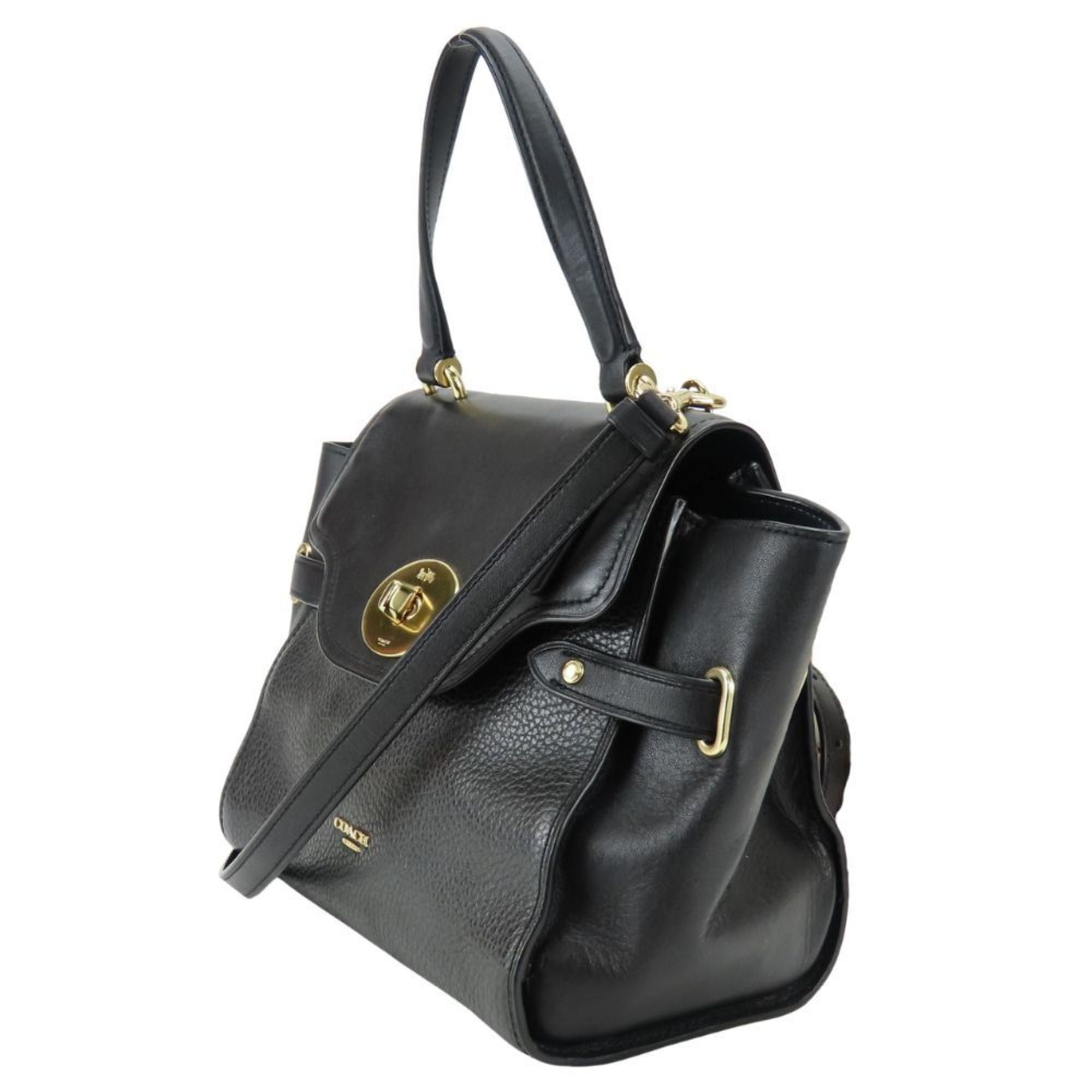 Coach Coach Blake Flap Carryall Handbag F32106 Leather Shoulder Bag in Black for Women Size ONE SIZE - 3 Thumbnail