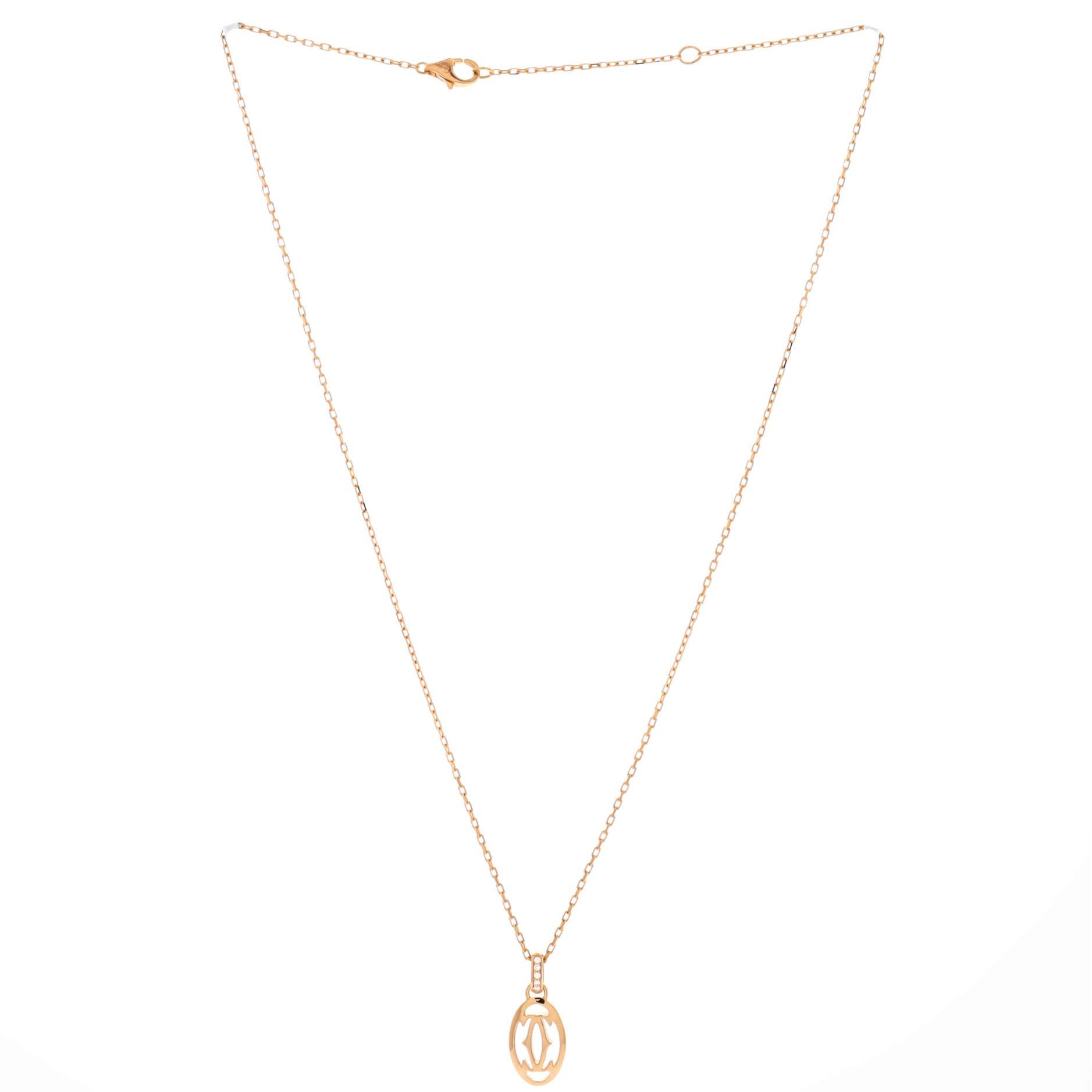 Cartier Logo Double C Pendant Necklace Size ONE SIZE - 3 Thumbnail