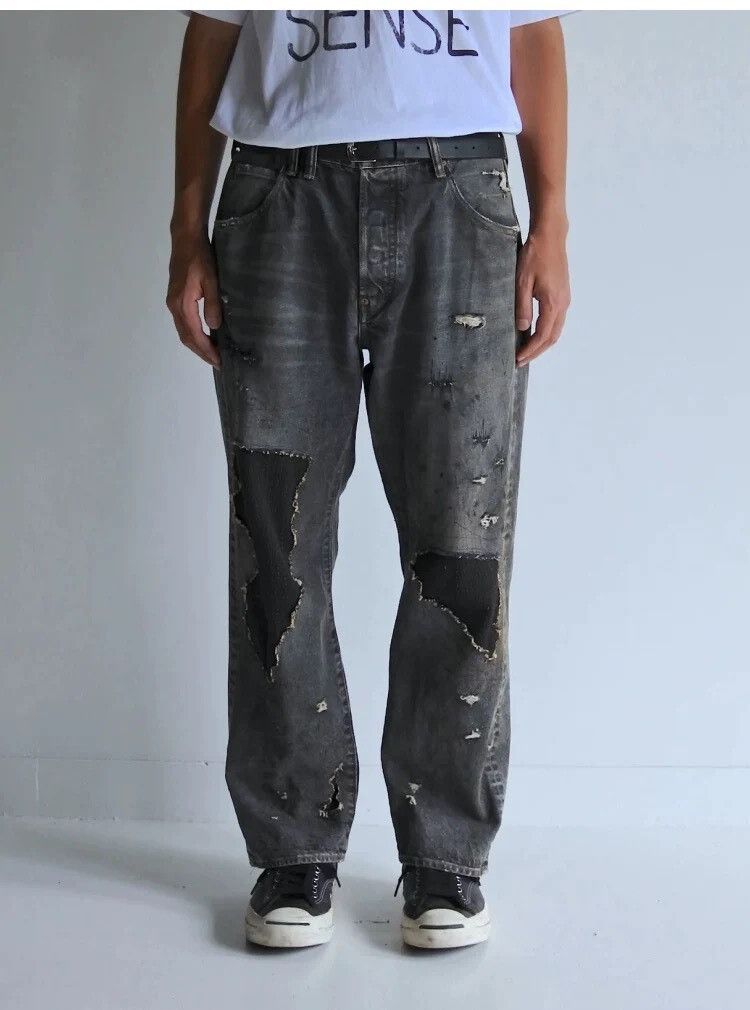 ANACHRONORM Anachronorm Remaked Denim Distressed Jeans Size US 34 / EU 50 - 6 Thumbnail