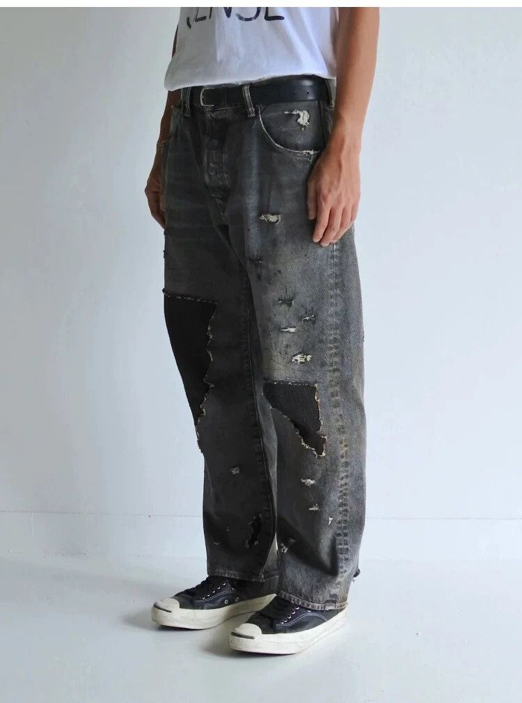 ANACHRONORM Anachronorm Remaked Denim Distressed Jeans Size US 34 / EU 50 - 7 Thumbnail