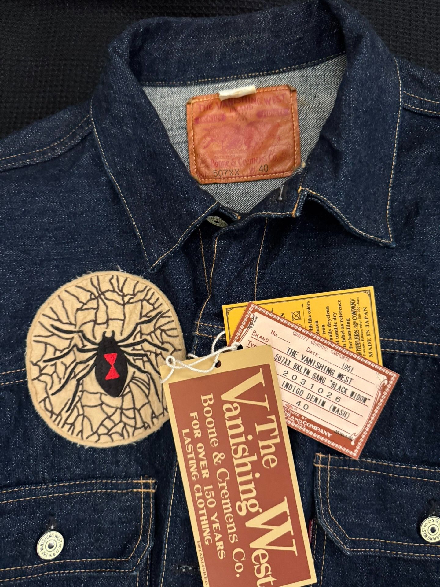 Freewheelers Freewheelers 507xx Brooklyn Black Widow Jacket Size US XXS / EU 40 - 4 Thumbnail