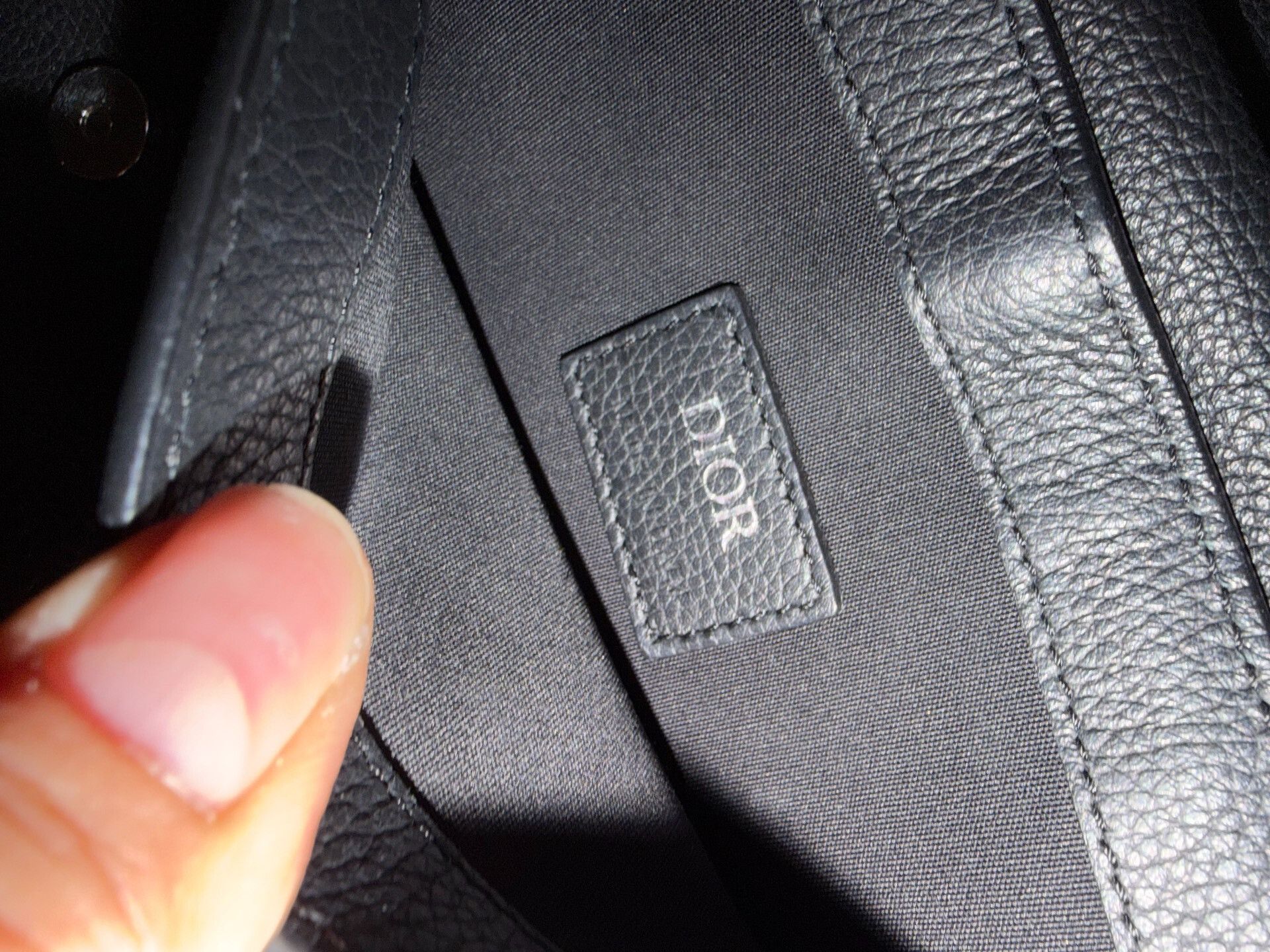 Dior Dior Black Saddle Leather Bag Size ONE SIZE - 4 Thumbnail