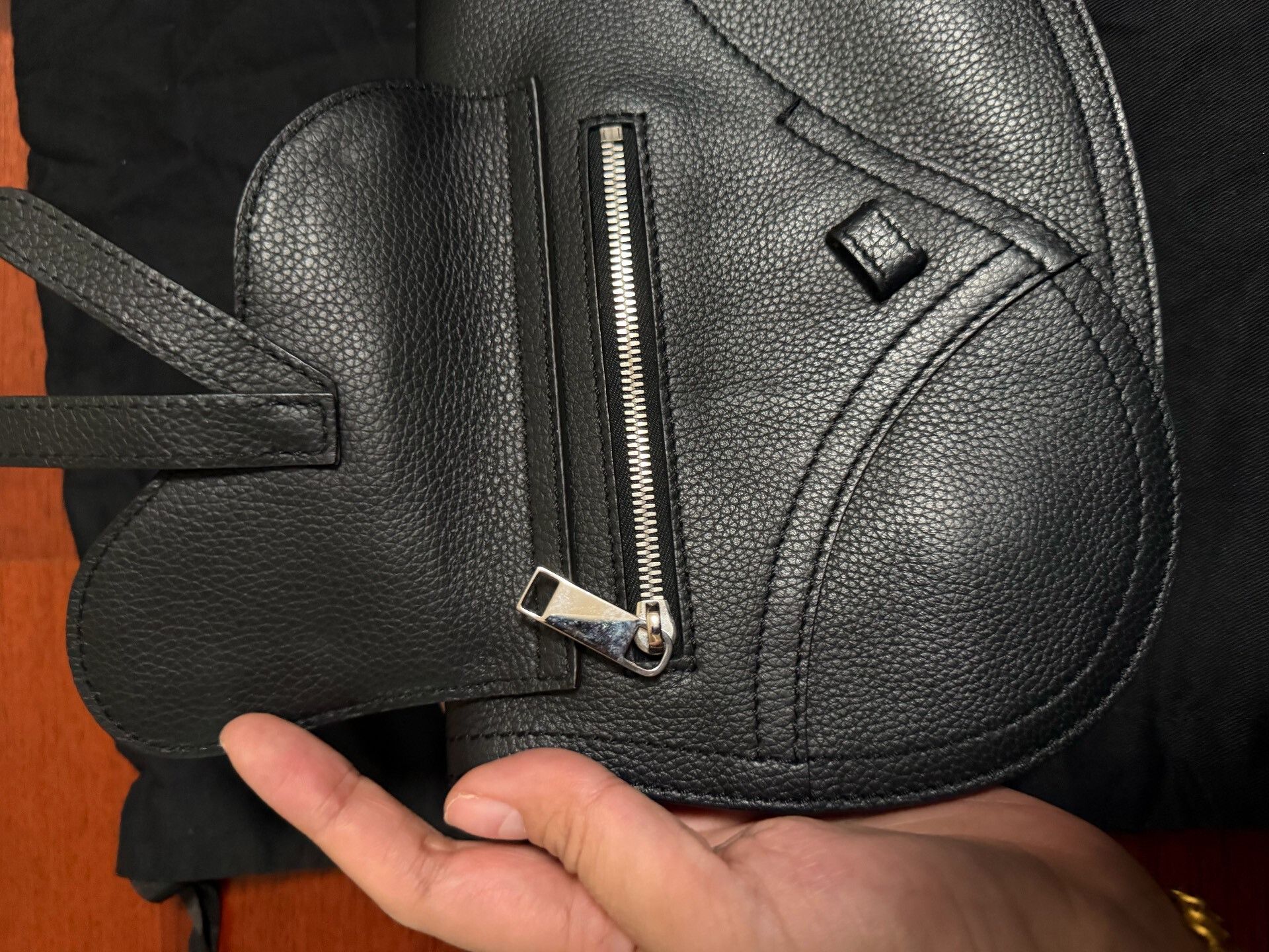 Dior Dior Black Saddle Leather Bag Size ONE SIZE - 6 Thumbnail