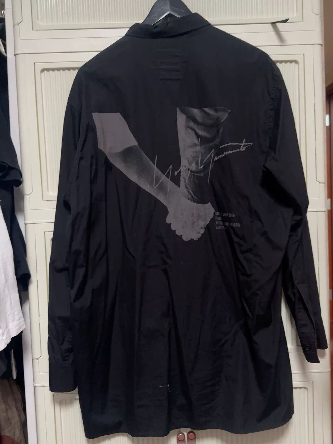 Yohji Yamamoto Yohji Yamamoto Black Print Shirt Size US L / EU 52-54 / 3 - 6 Thumbnail