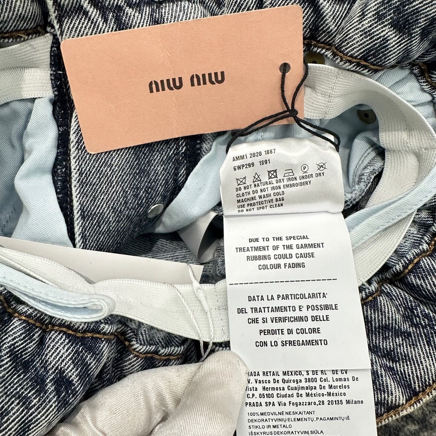 Miu Miu Miu Miu Embroidered Denim Pants with Crystals Size 24" / US 00 / IT 34 - 6 Thumbnail