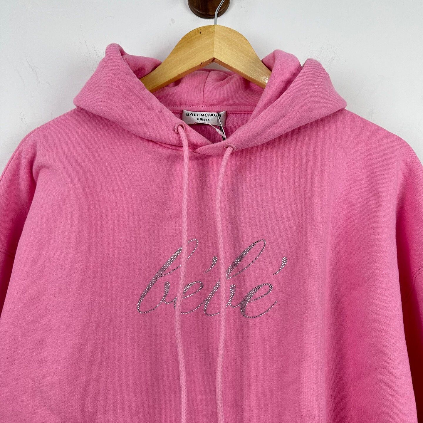 Balenciaga Balenciaga Pink Glitter Logo Hoodie Size S / US 4 / IT 40 - 4 Thumbnail