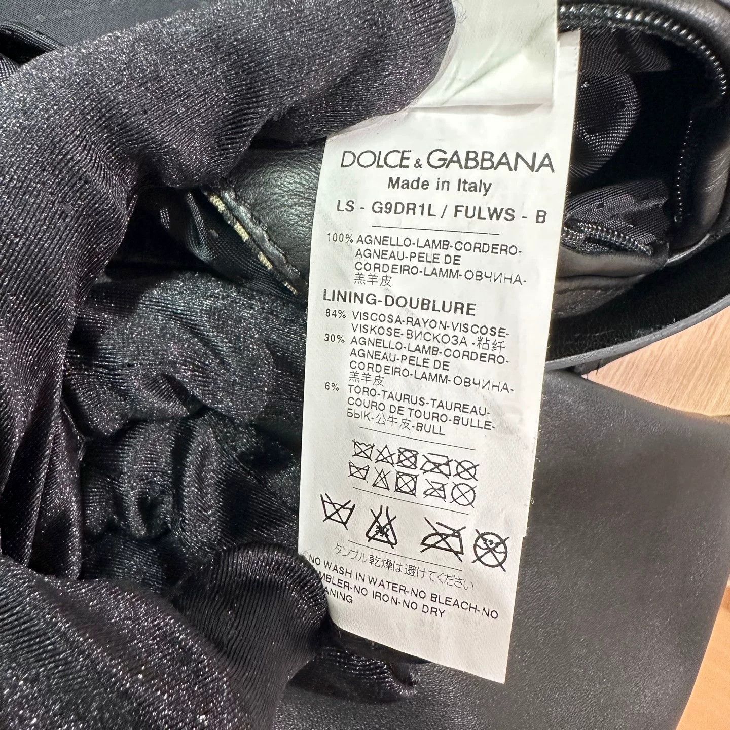 Dolce & Gabbana Dolce&Gabbana Black Leather Jacket Size 46 Size US S / EU 44-46 / 1 - 6 Thumbnail