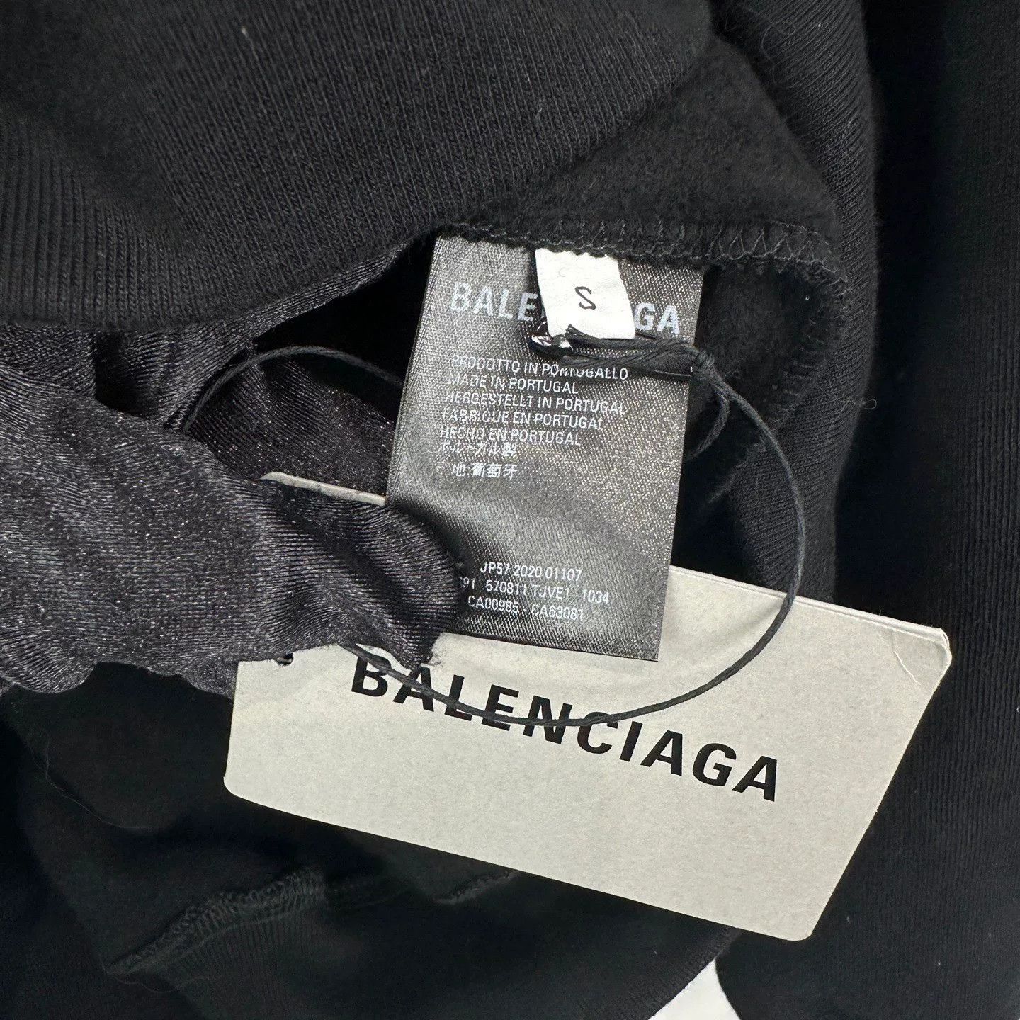 Balenciaga Balenciaga Black Embroidered Hoodie Size S Size US S / EU 44-46 / 1 - 5 Thumbnail