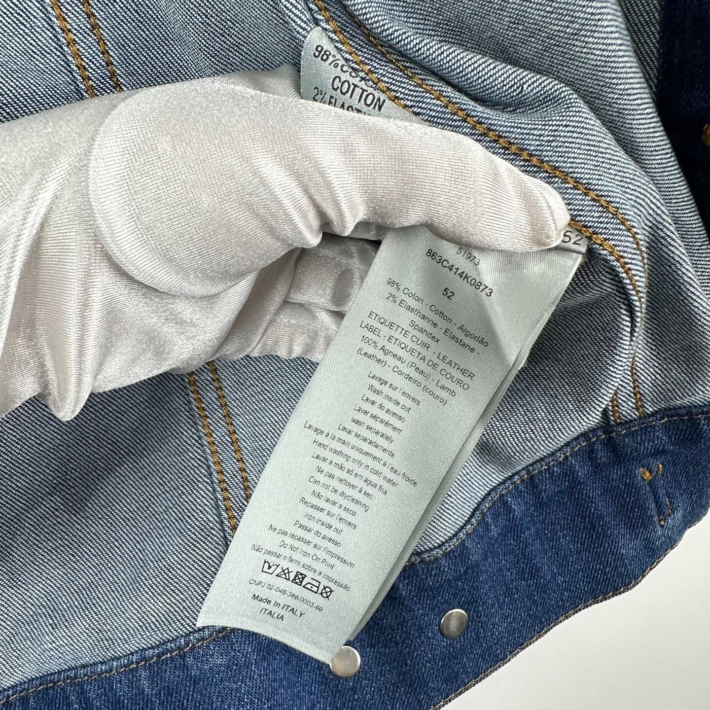 Dior Dior Logo Denim Jacket Size 52 Size US L / EU 52-54 / 3 - 6 Thumbnail