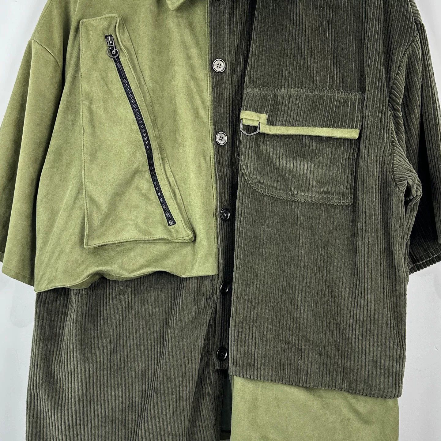 John Galliano Galliano Landor Suede and Corduroy Shirt Size US L / EU 52-54 / 3 - 4 Thumbnail