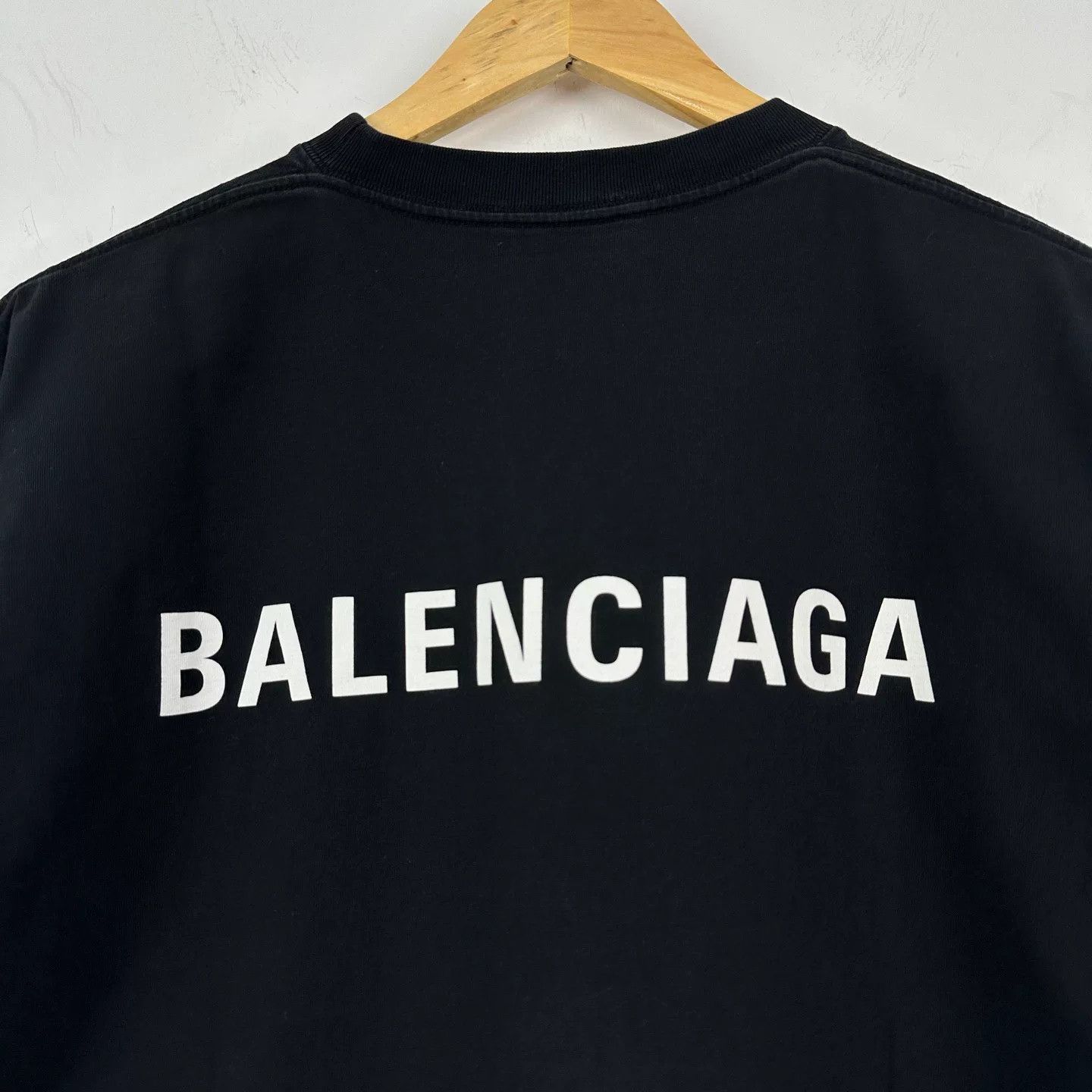 Balenciaga Balenciaga Black Logo Short Sleeve T-Shirt Size US XS / EU 42 / 0 - 4 Thumbnail