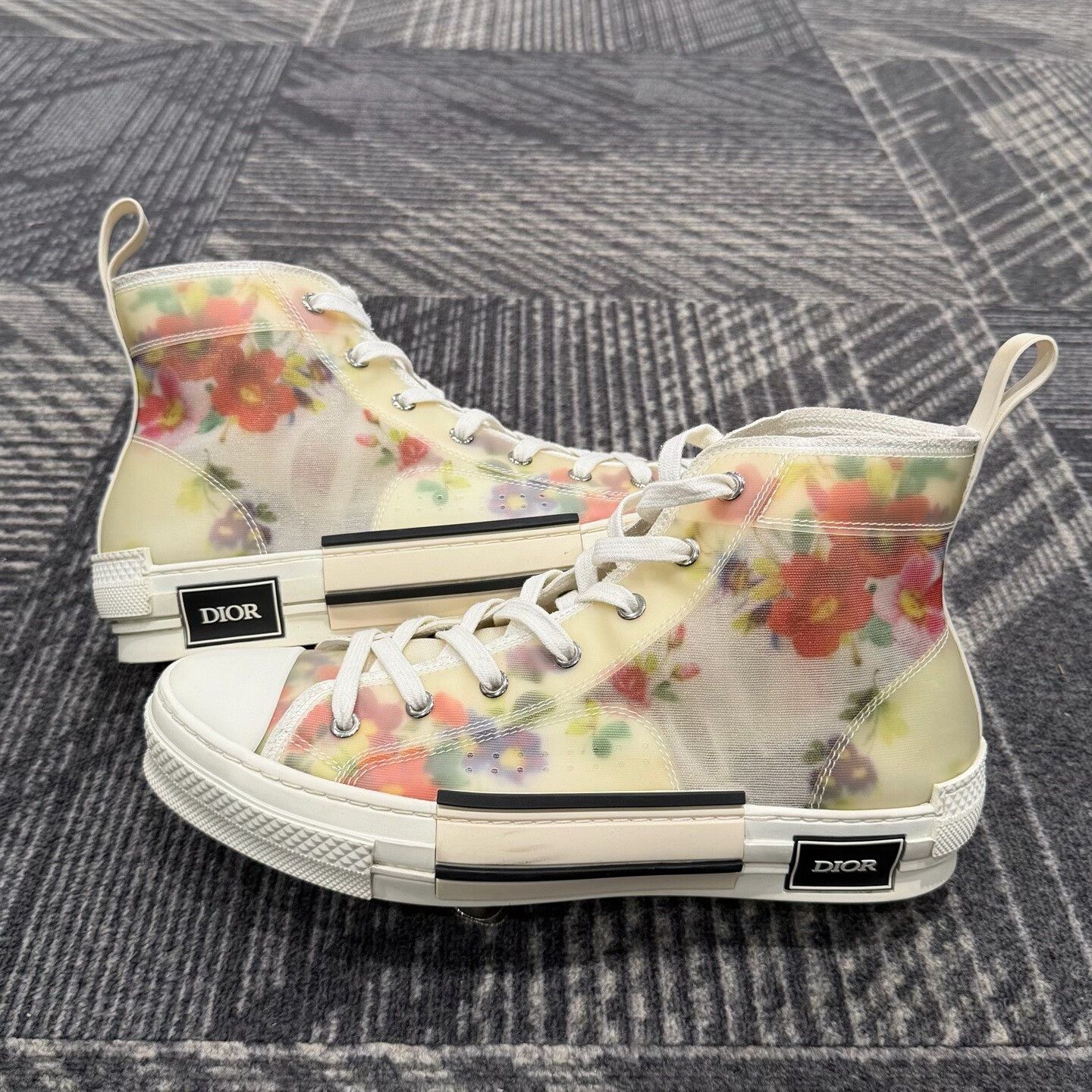 Dior Dior B23 Floral High-Top Sneakers Size US 8 / EU 41 - 4 Thumbnail